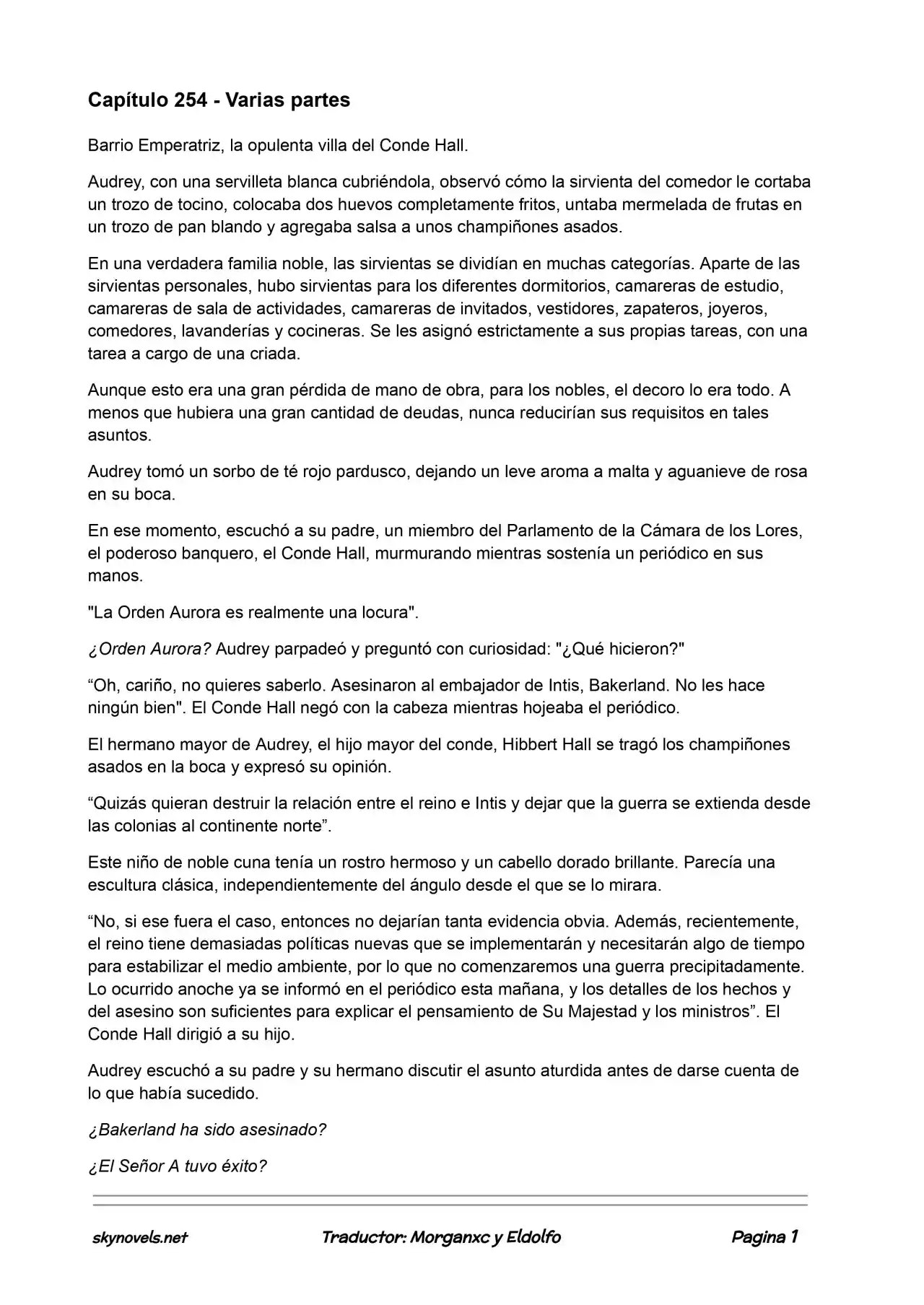 Lord Of The Mysteries (Novela) - Capítulo 254 - Página 1 - LectorTMOo