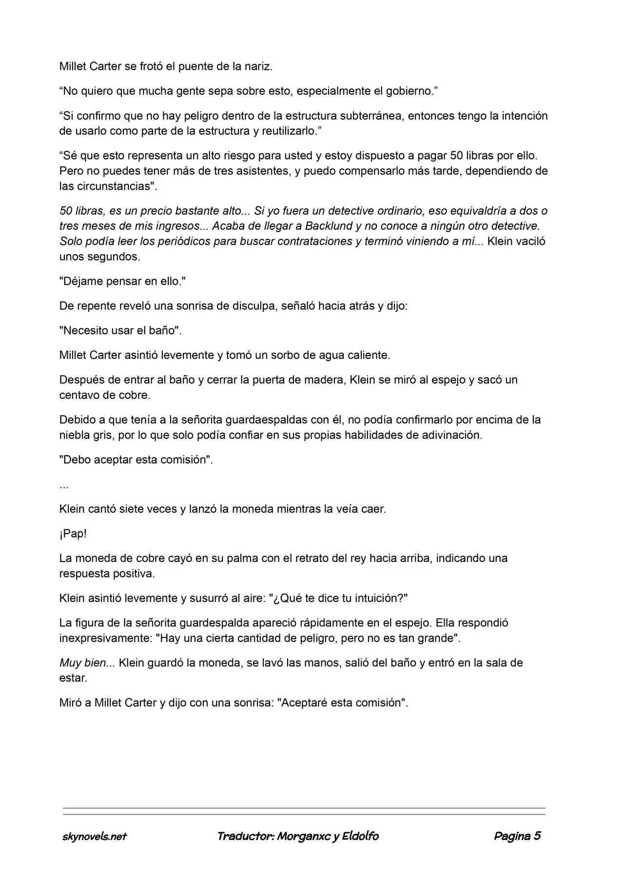 Lord Of The Mysteries (Novela) - Capítulo 258 - Página 5 - LectorTMOo