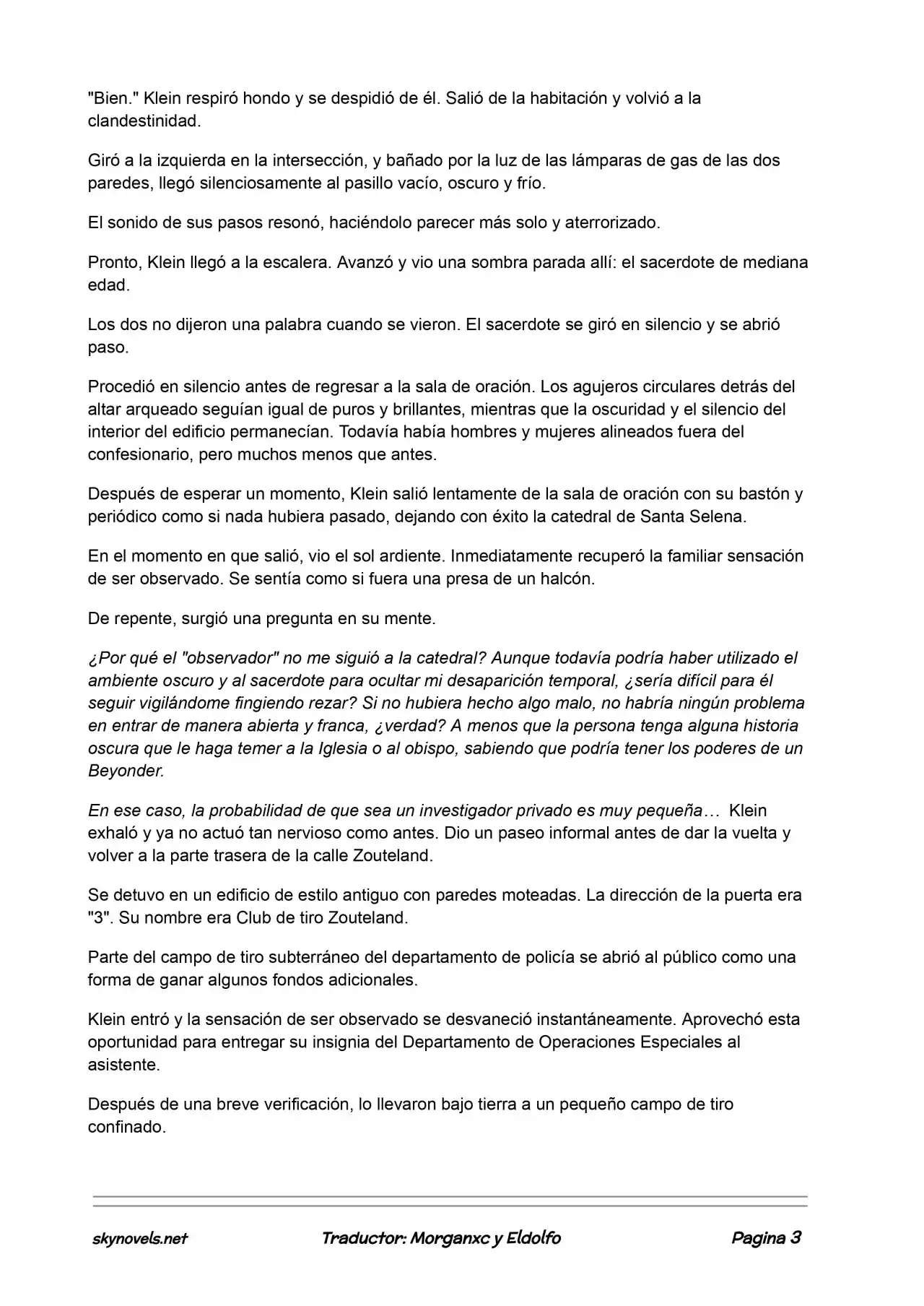 Lord Of The Mysteries (Novela) - Capítulo 26 - Página 3 - LectorTMOo