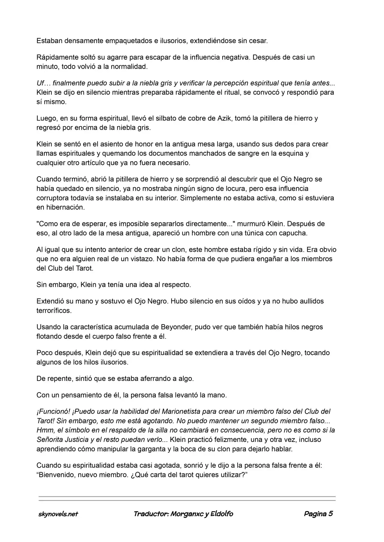 Lord Of The Mysteries (Novela) - Capítulo 263 - Página 5 - LectorTMOo
