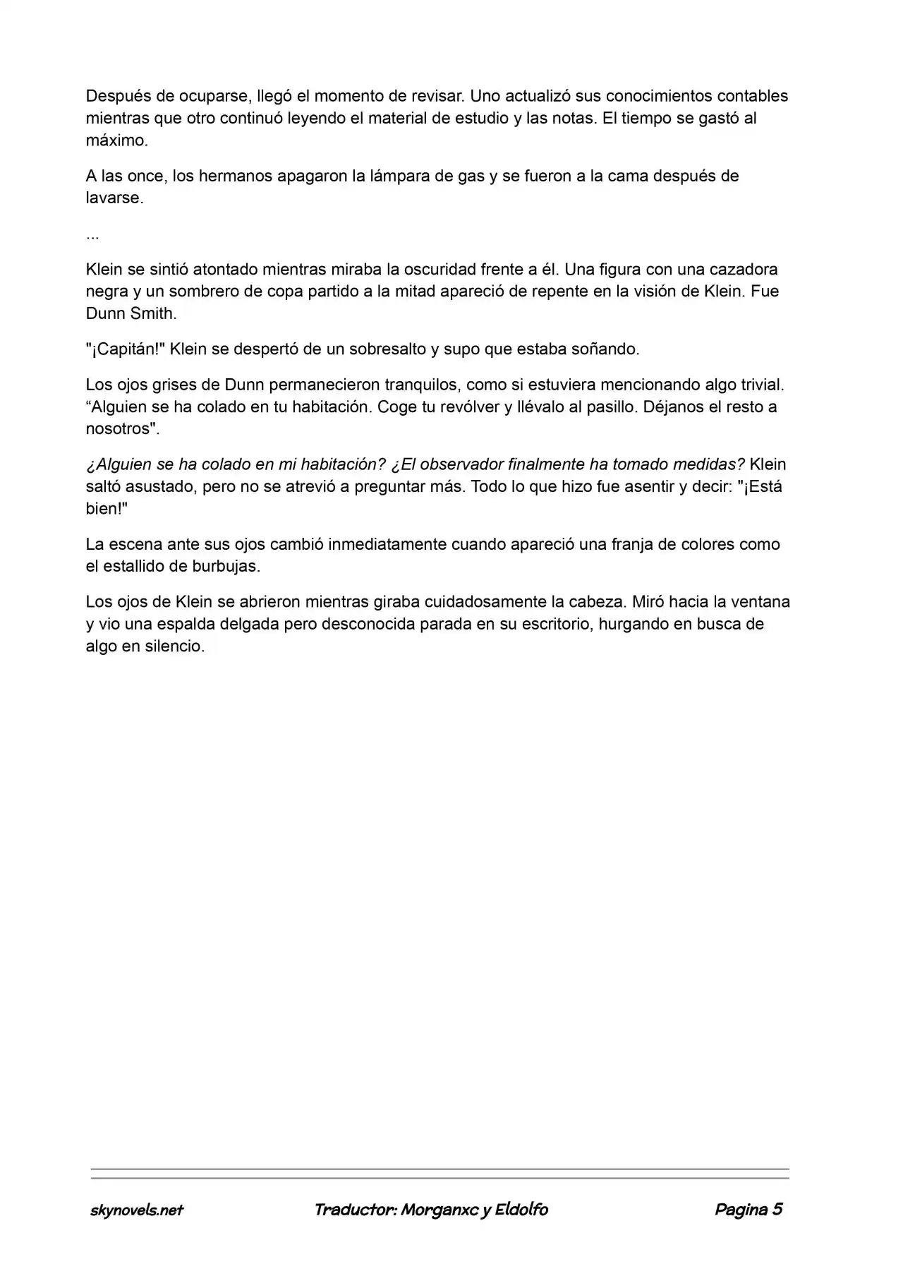Lord Of The Mysteries (Novela) - Capítulo 27 - Página 5 - LectorTMOo