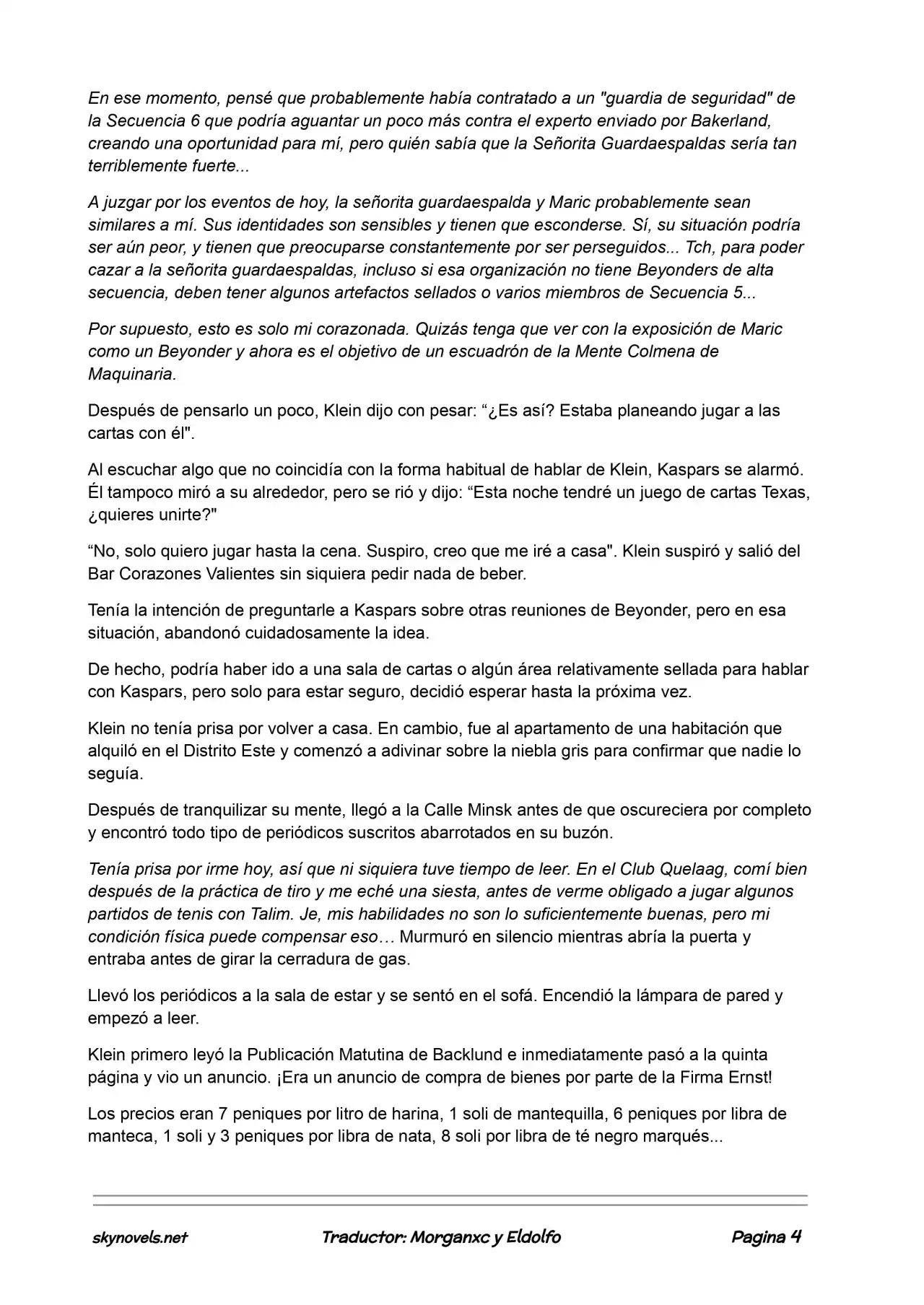 Lord Of The Mysteries (Novela) - Capítulo 272 - Página 4 - LectorTMOo