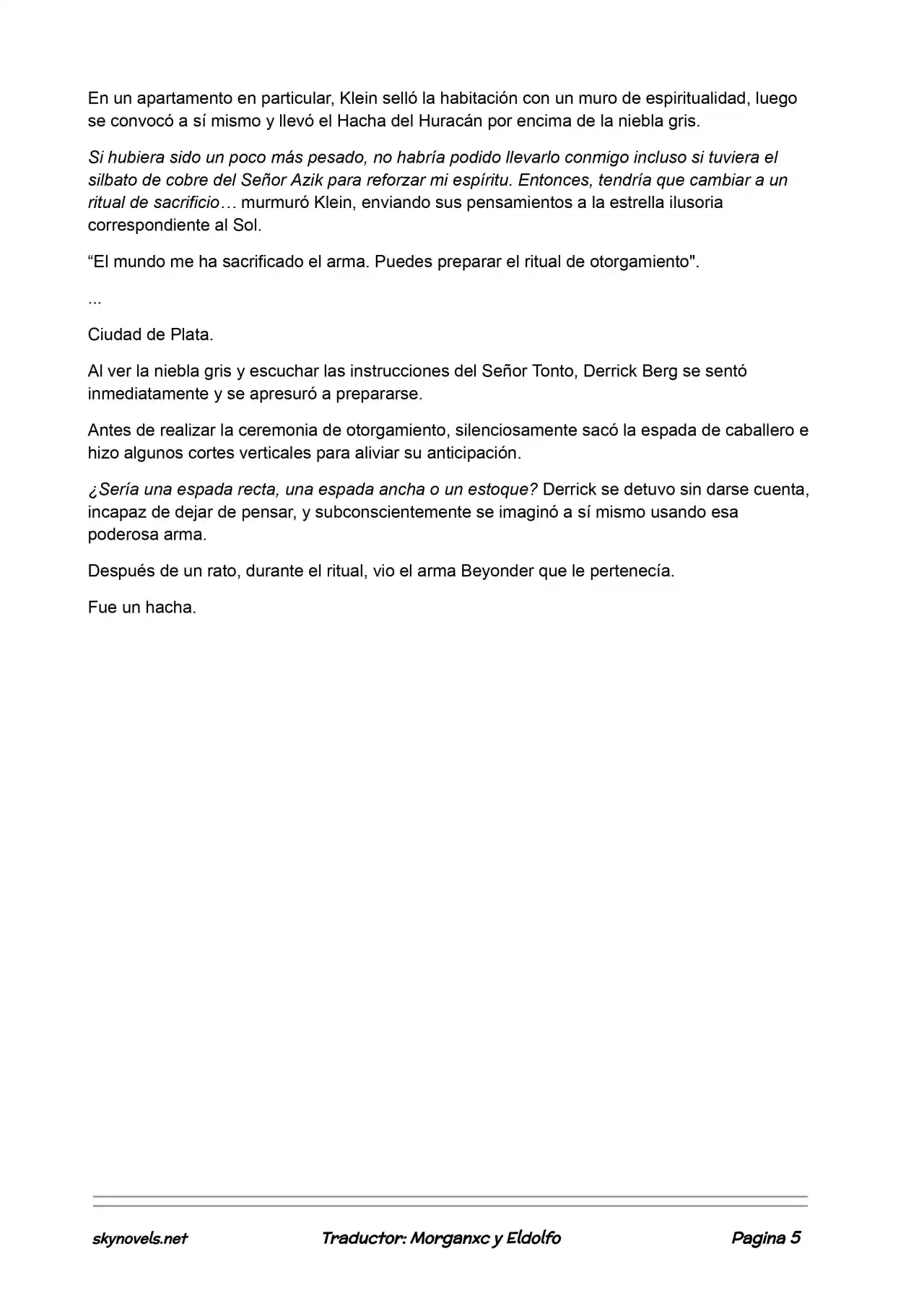 Lord Of The Mysteries (Novela) - Capítulo 274 - Página 5 - LectorTMOo