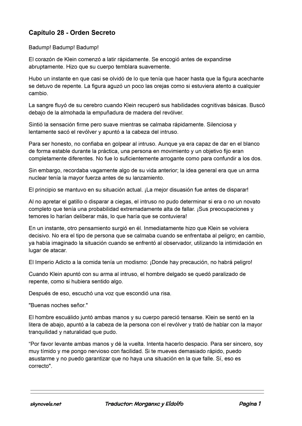Lord Of The Mysteries (Novela) - Capítulo 28 - Página 1 - LectorTMOo