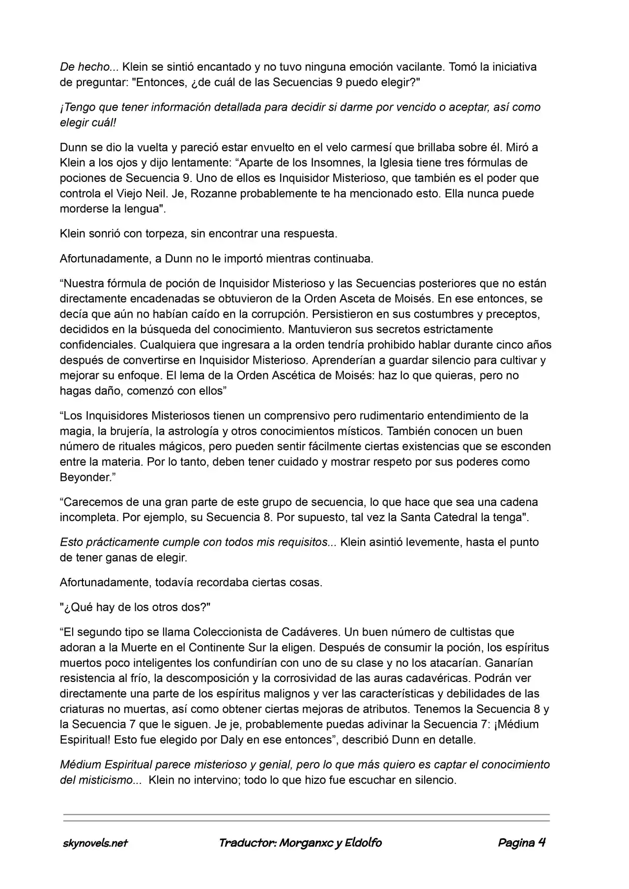Lord Of The Mysteries (Novela) - Capítulo 28 - Página 4 - LectorTMOo