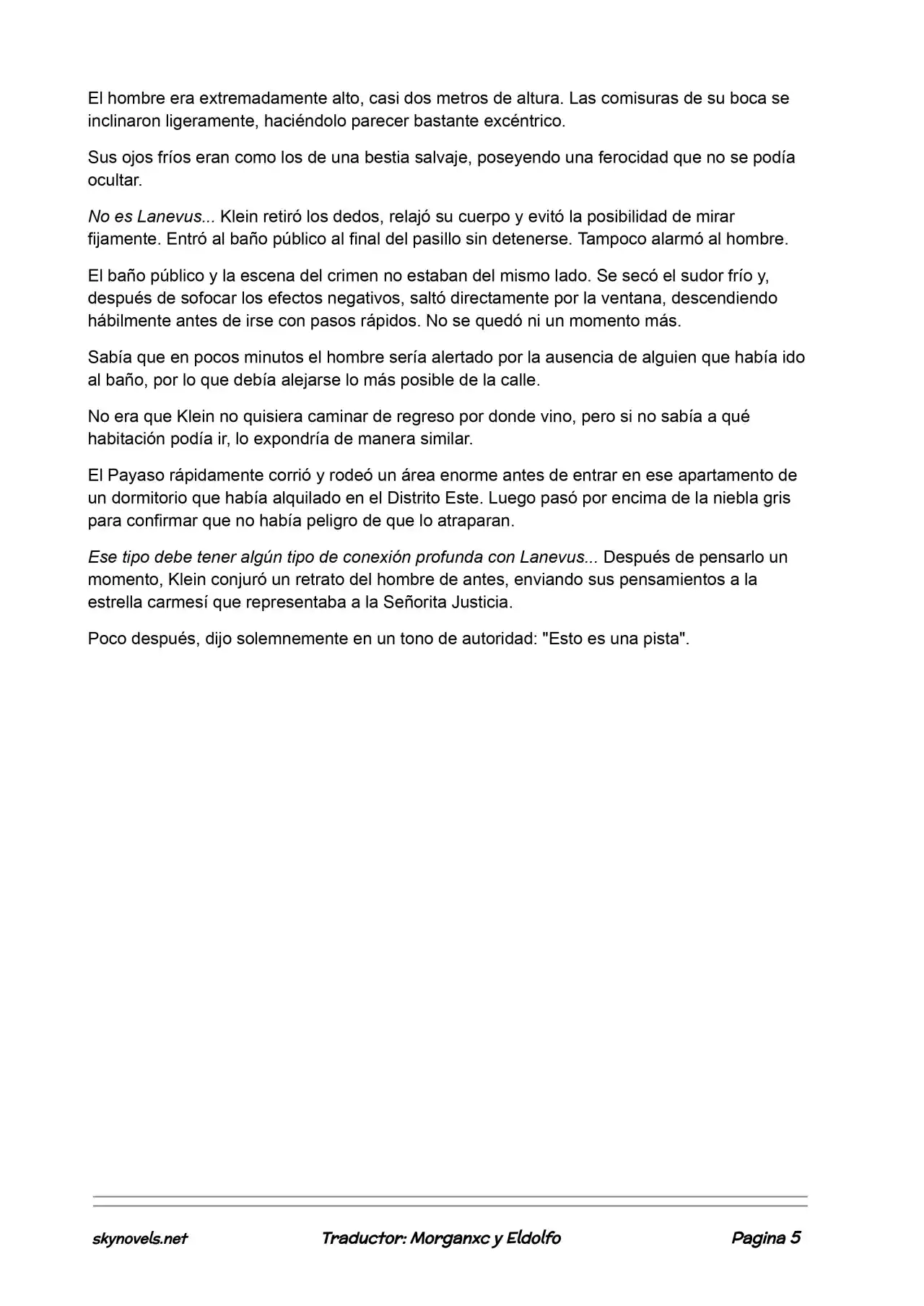 Lord Of The Mysteries (Novela) - Capítulo 281 - Página 5 - LectorTMOo