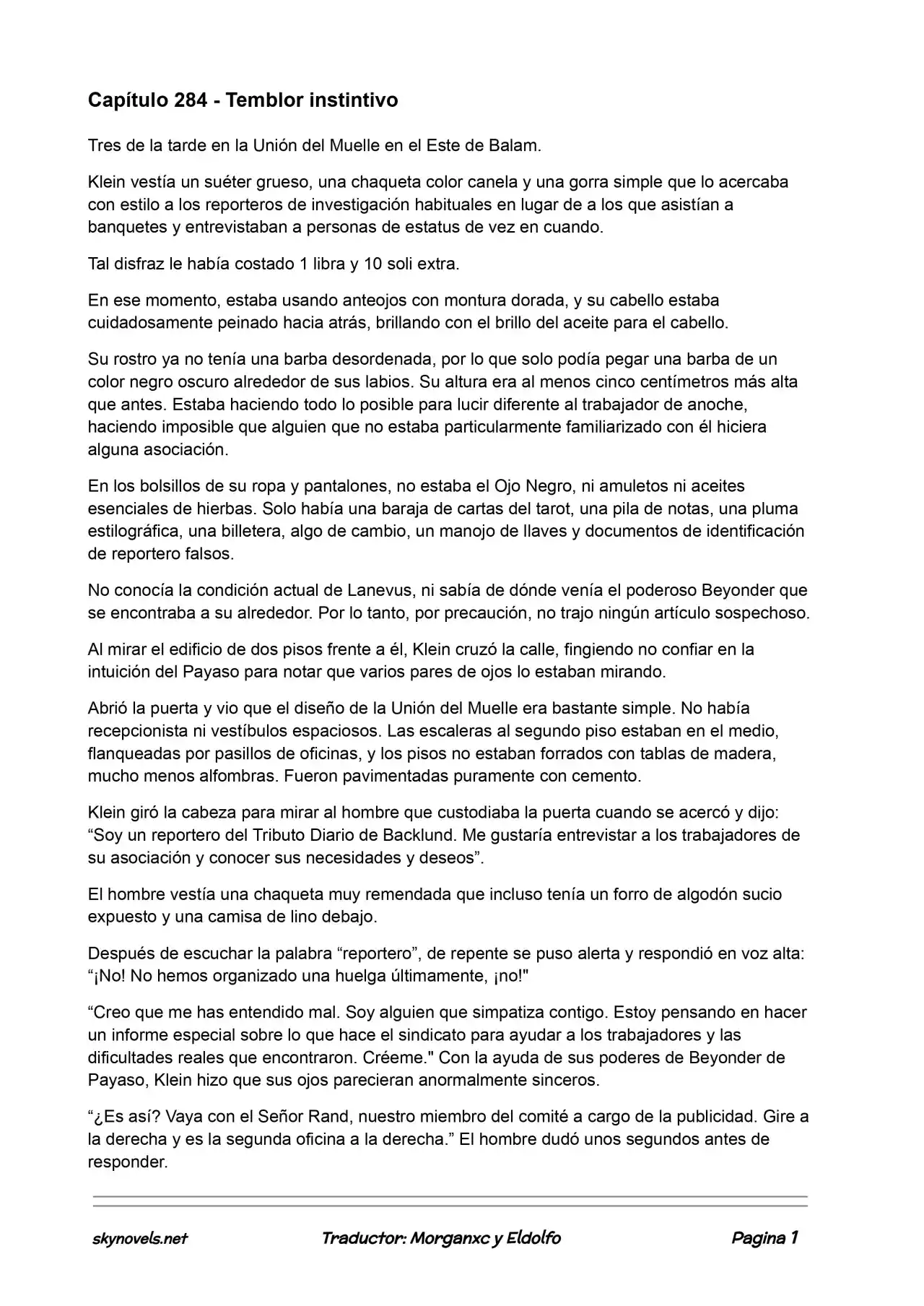 Lord Of The Mysteries (Novela) - Capítulo 284 - Página 1 - LectorTMOo
