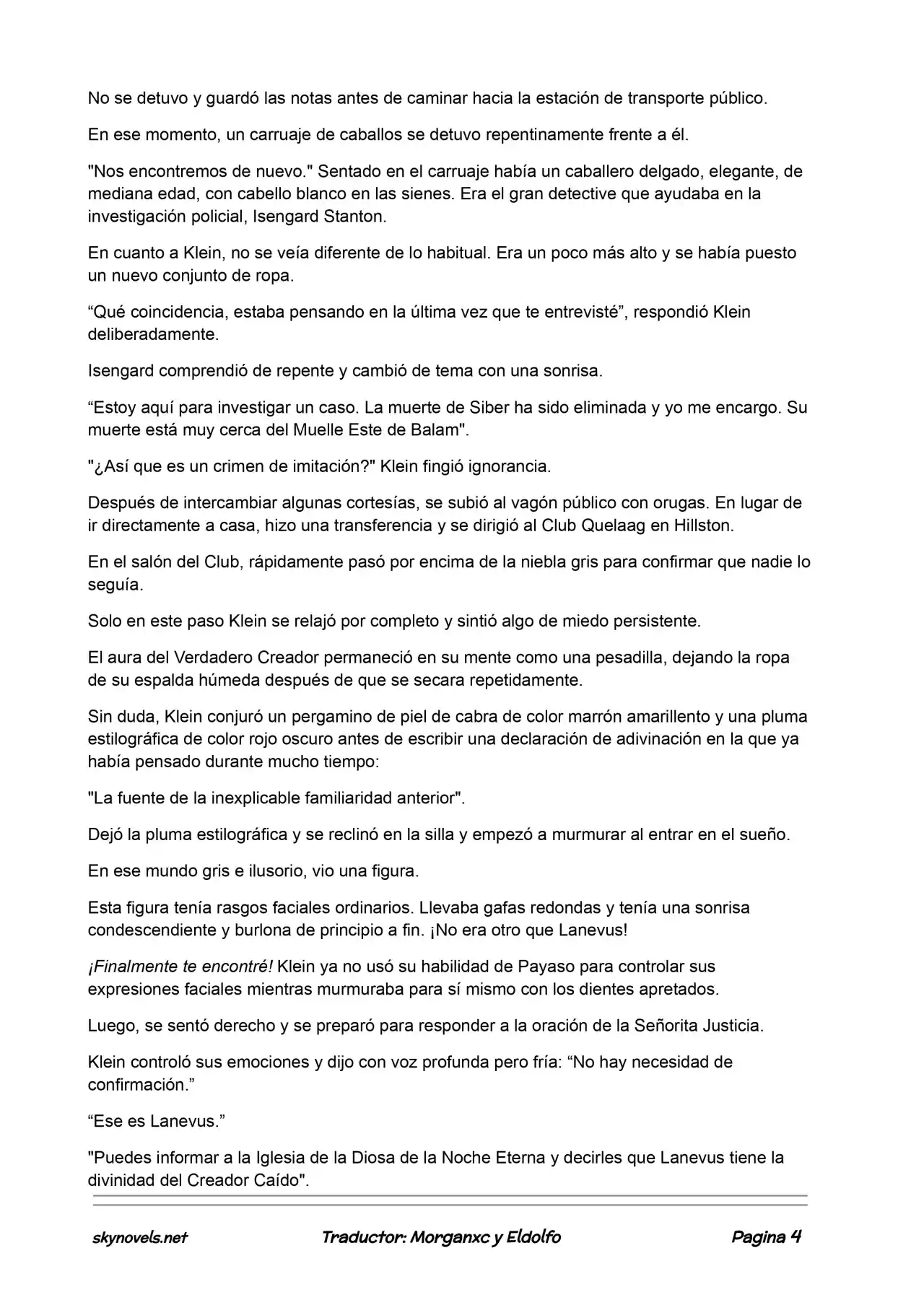 Lord Of The Mysteries (Novela) - Capítulo 284 - Página 4 - LectorTMOo