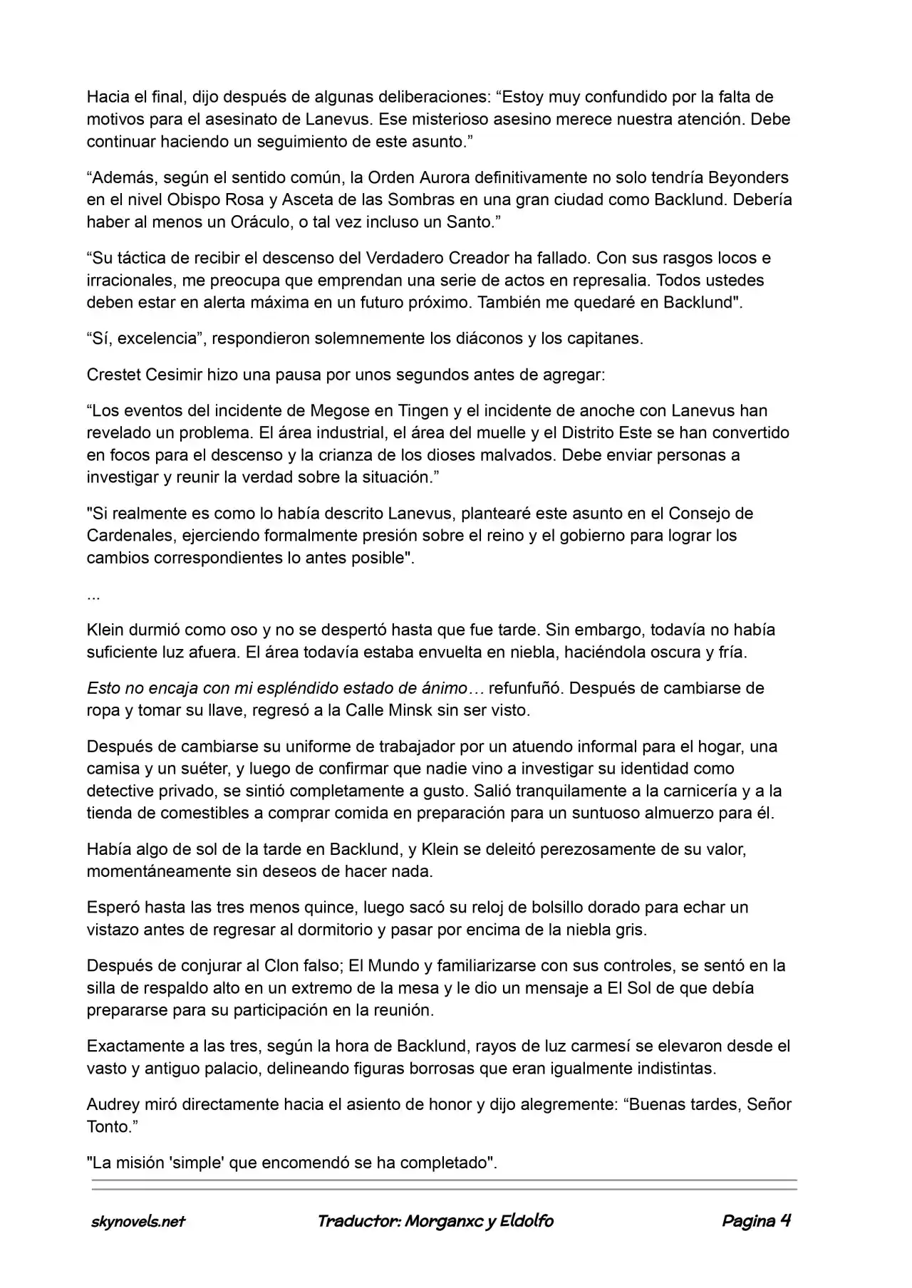 Lord Of The Mysteries (Novela) - Capítulo 289 - Página 4 - LectorTMOo
