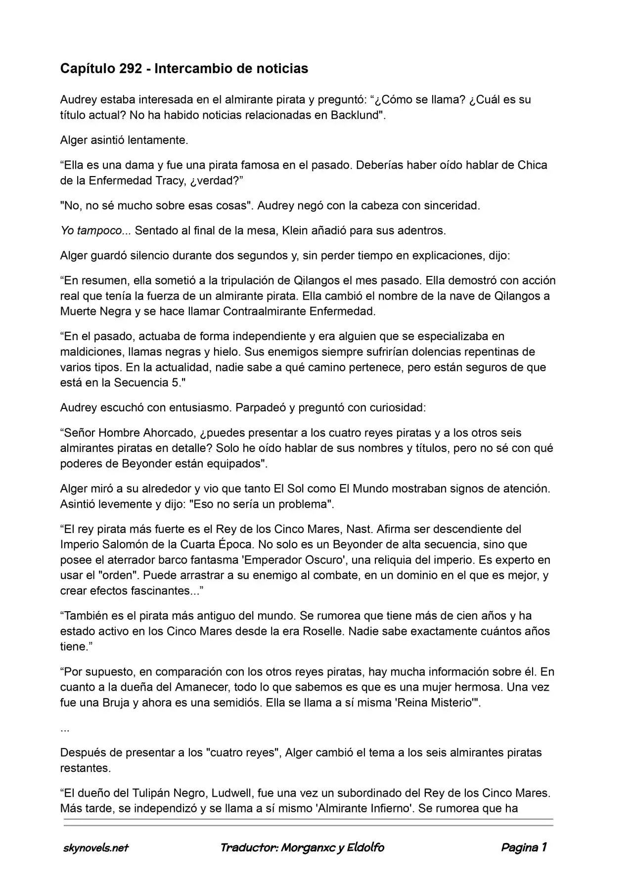 Lord Of The Mysteries (Novela) - Capítulo 292 - Página 1 - LectorTMOo
