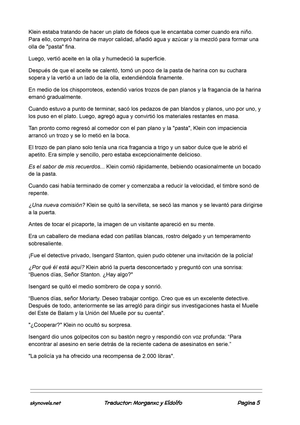 Lord Of The Mysteries (Novela) - Capítulo 304 - Página 5 - LectorTMOo