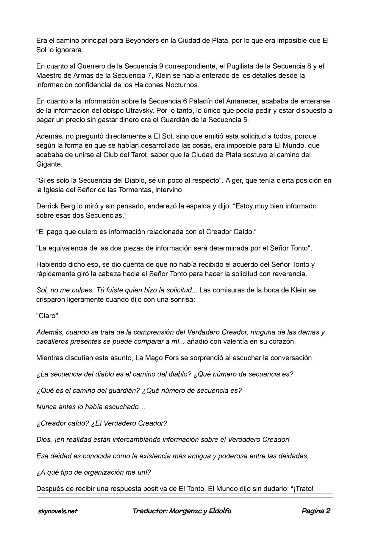 Lord Of The Mysteries (Novela) - Capítulo 311 - Página 2 - LectorTMOo