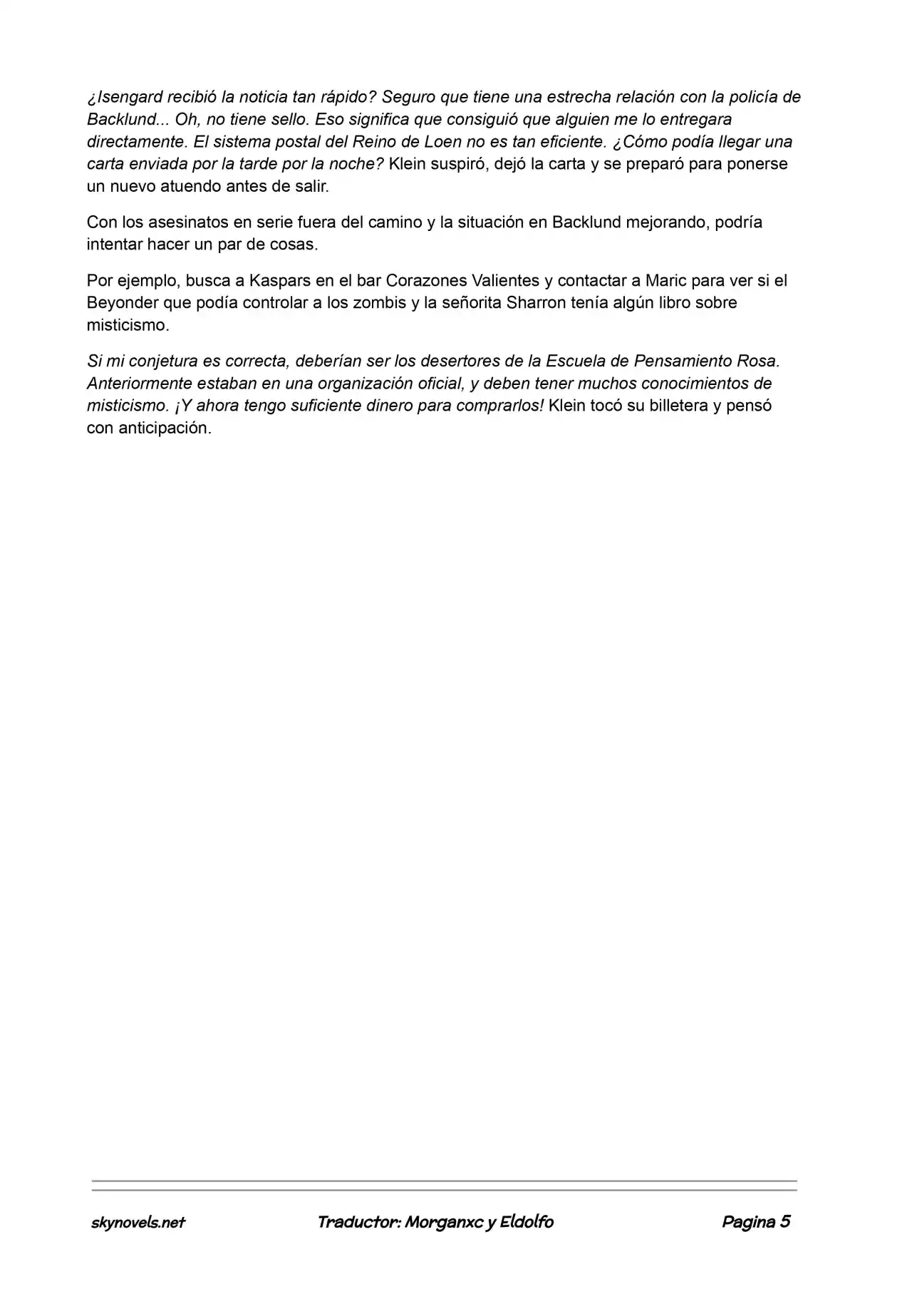 Lord Of The Mysteries (Novela) - Capítulo 328 - Página 5 - LectorTMOo