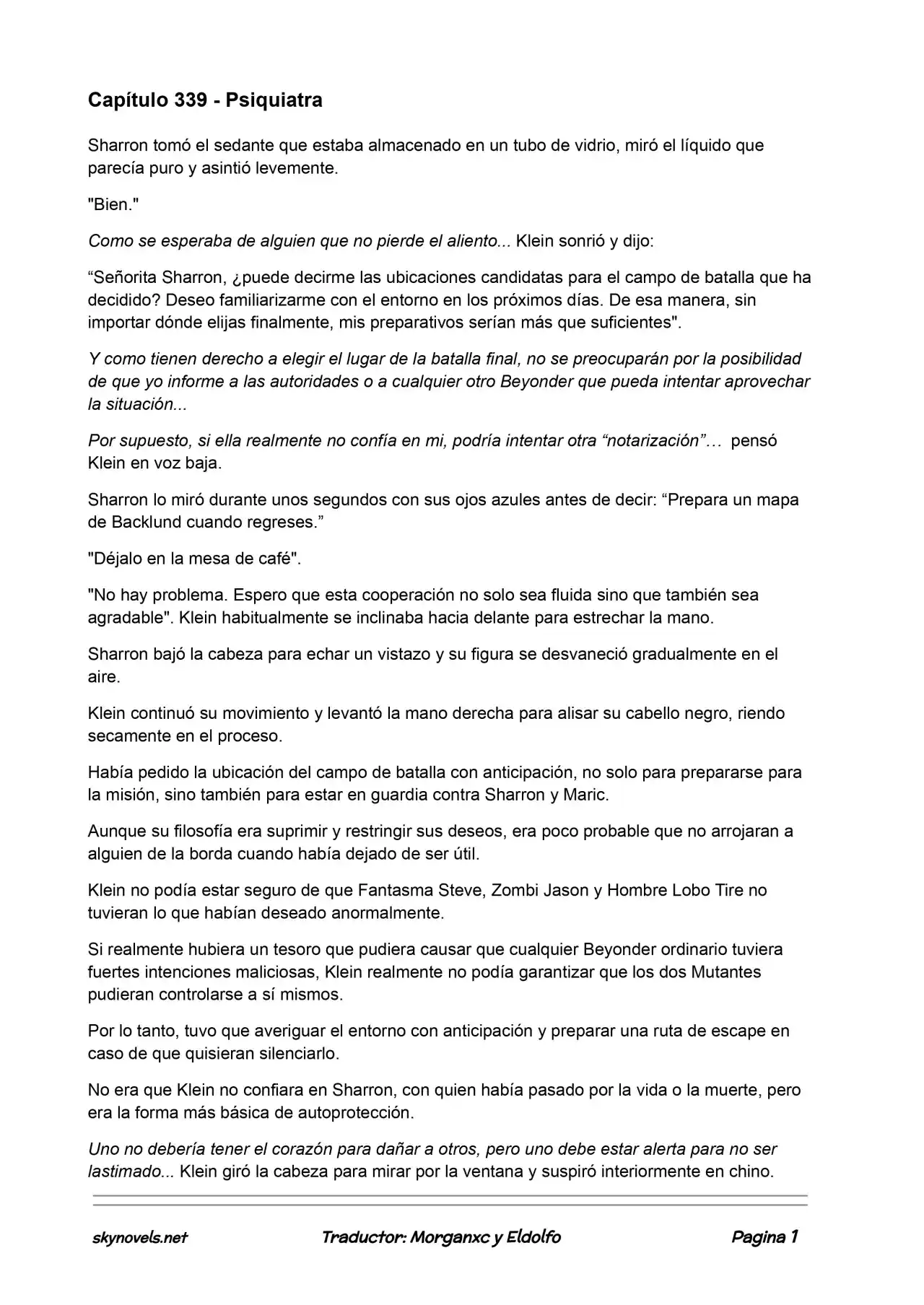 Lord Of The Mysteries (Novela) - Capítulo 339 - Página 1 - LectorTMOo
