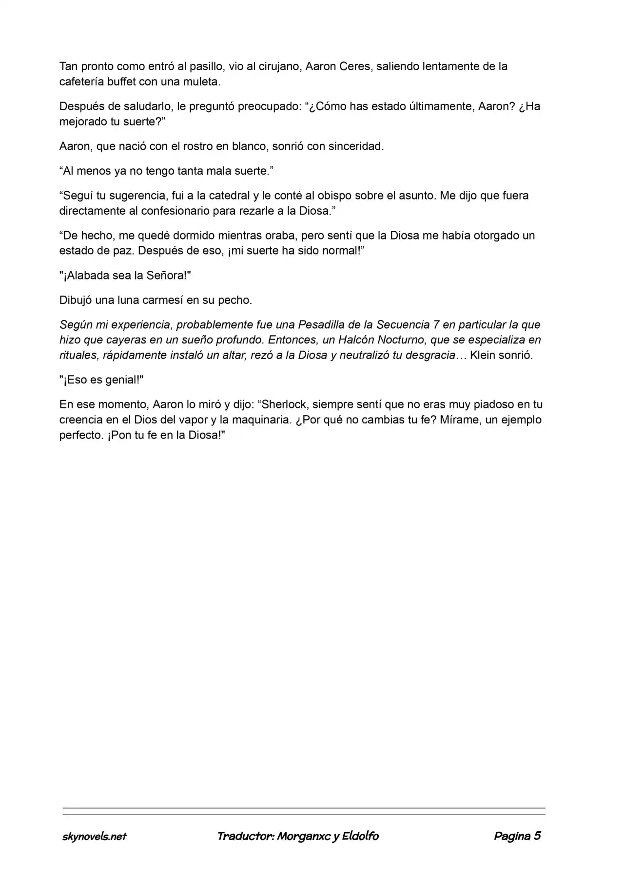 Lord Of The Mysteries (Novela) - Capítulo 339 - Página 5 - LectorTMOo
