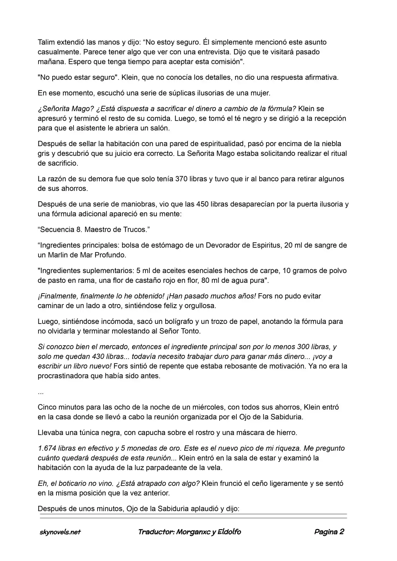 Lord Of The Mysteries (Novela) - Capítulo 344 - Página 2 - LectorTMOo