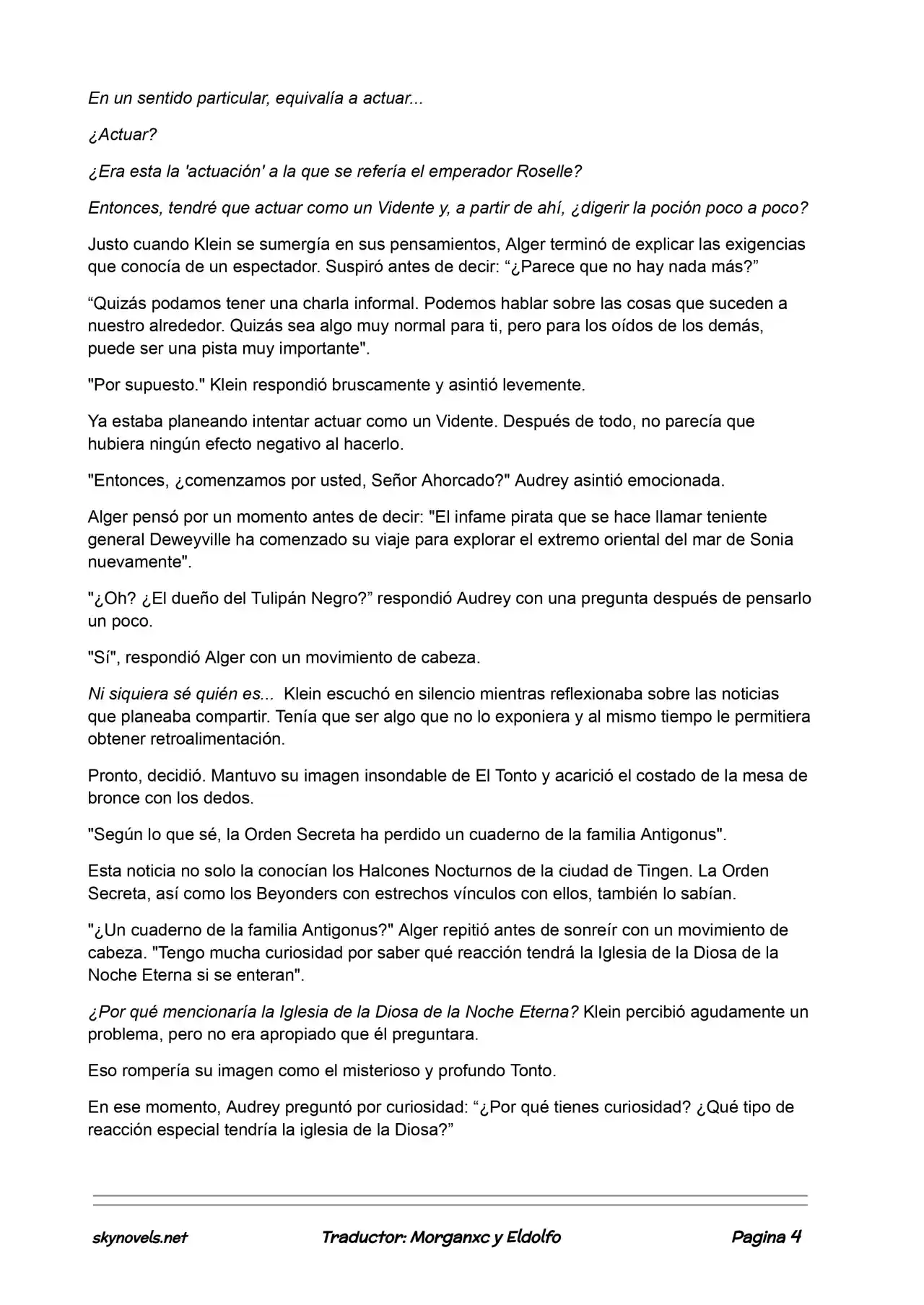 Lord Of The Mysteries (Novela) - Capítulo 35 - Página 4 - LectorTMOo