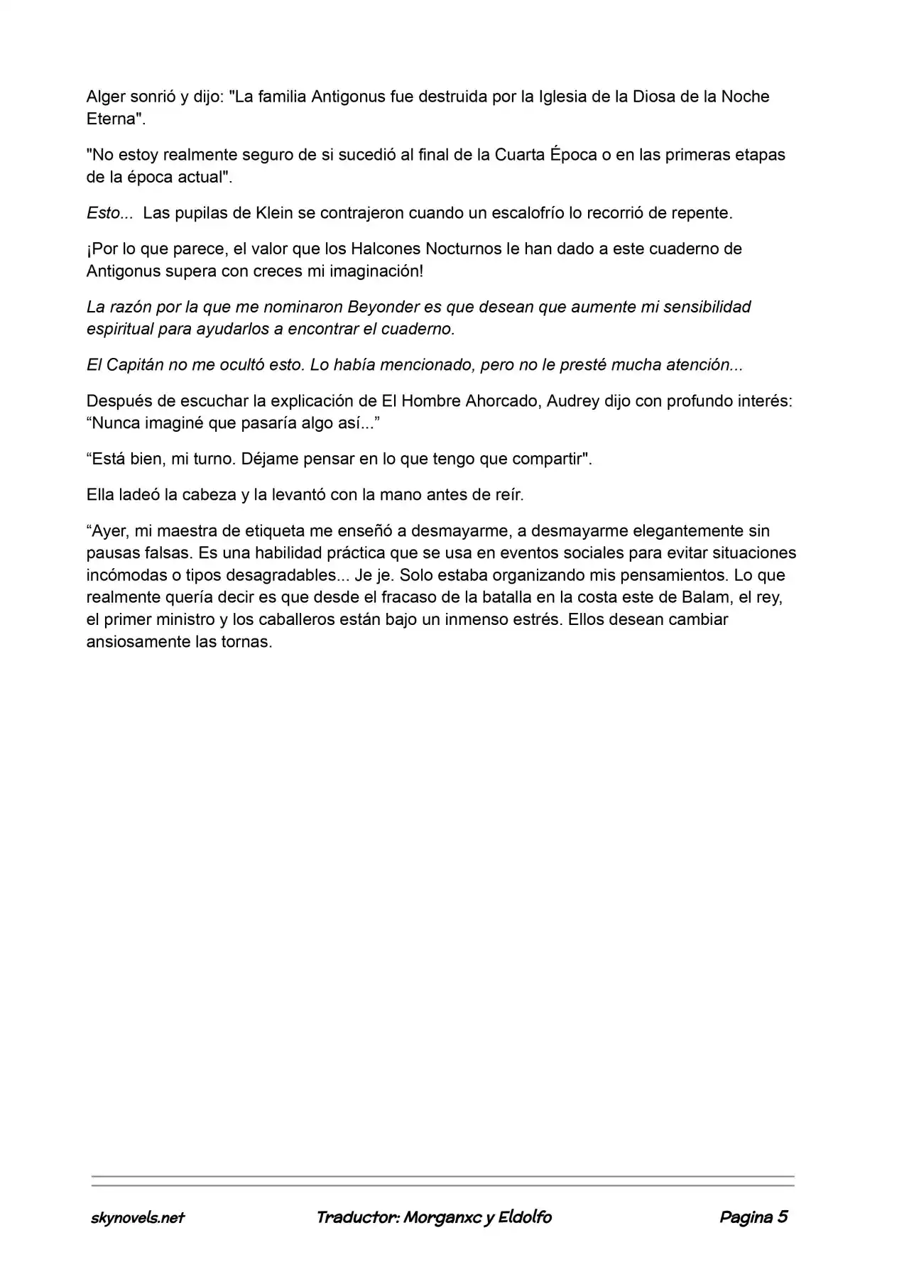 Lord Of The Mysteries (Novela) - Capítulo 35 - Página 5 - LectorTMOo
