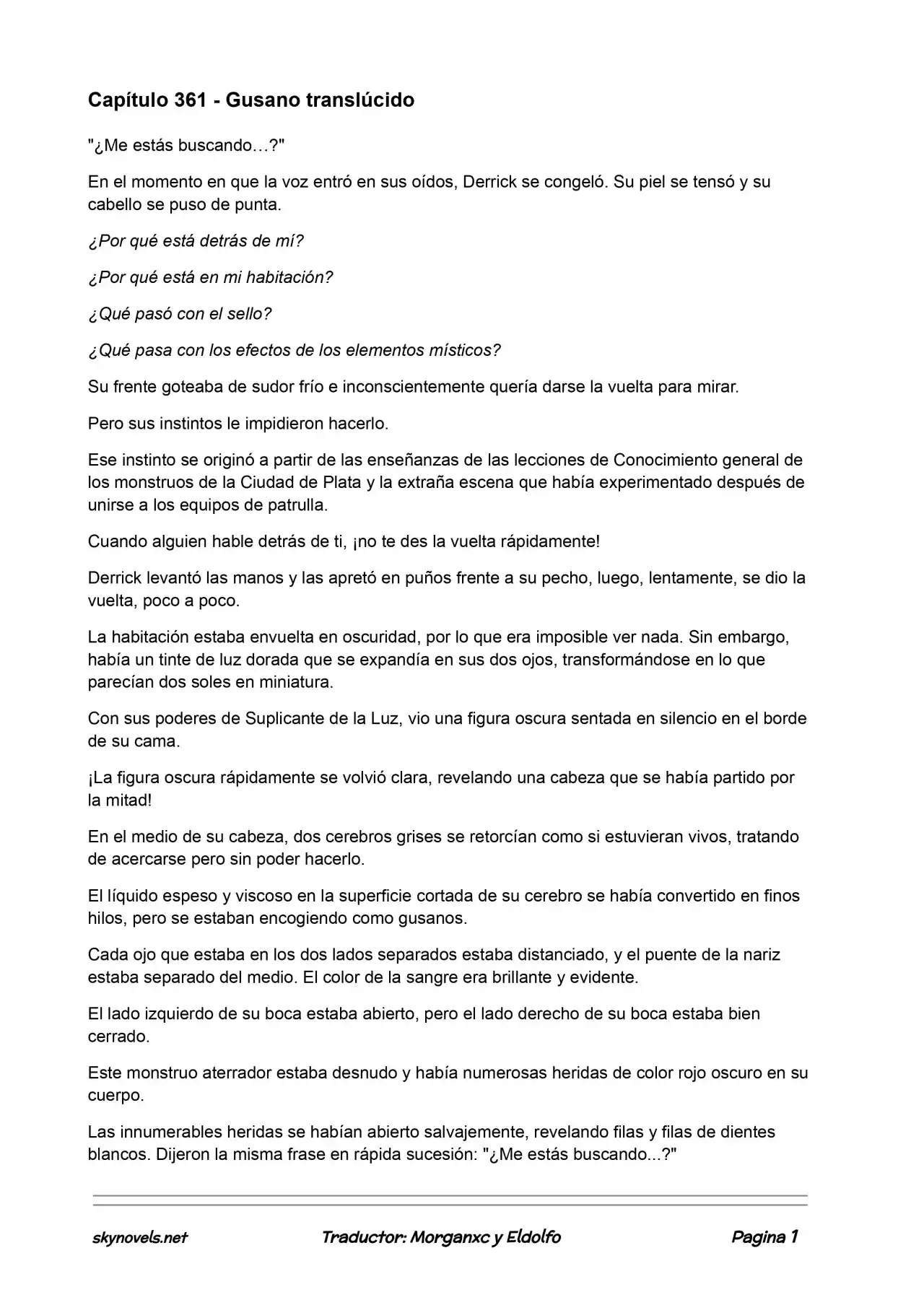 Lord Of The Mysteries (Novela) - Capítulo 361 - Página 1 - LectorTMOo