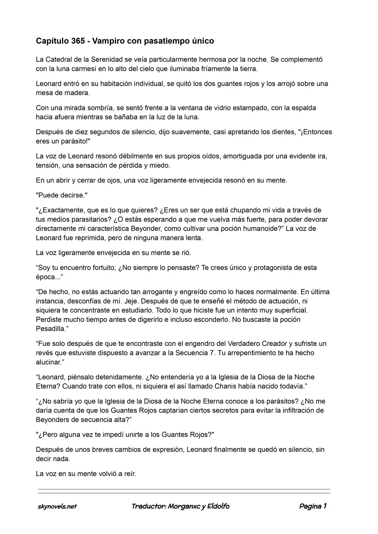 Lord Of The Mysteries (Novela) - Capítulo 365 - Página 1 - LectorTMOo