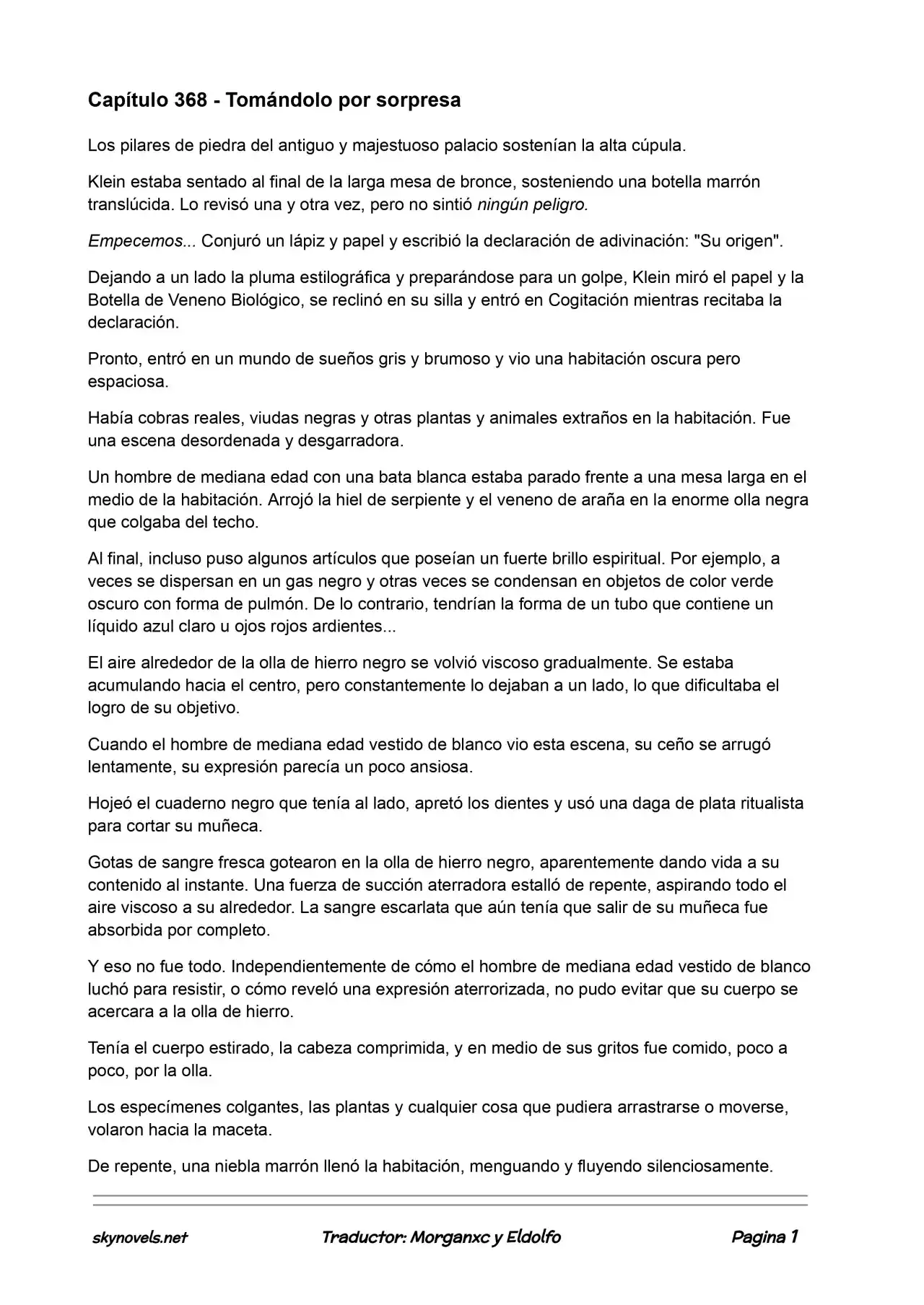 Lord Of The Mysteries (Novela) - Capítulo 368 - Página 1 - LectorTMOo