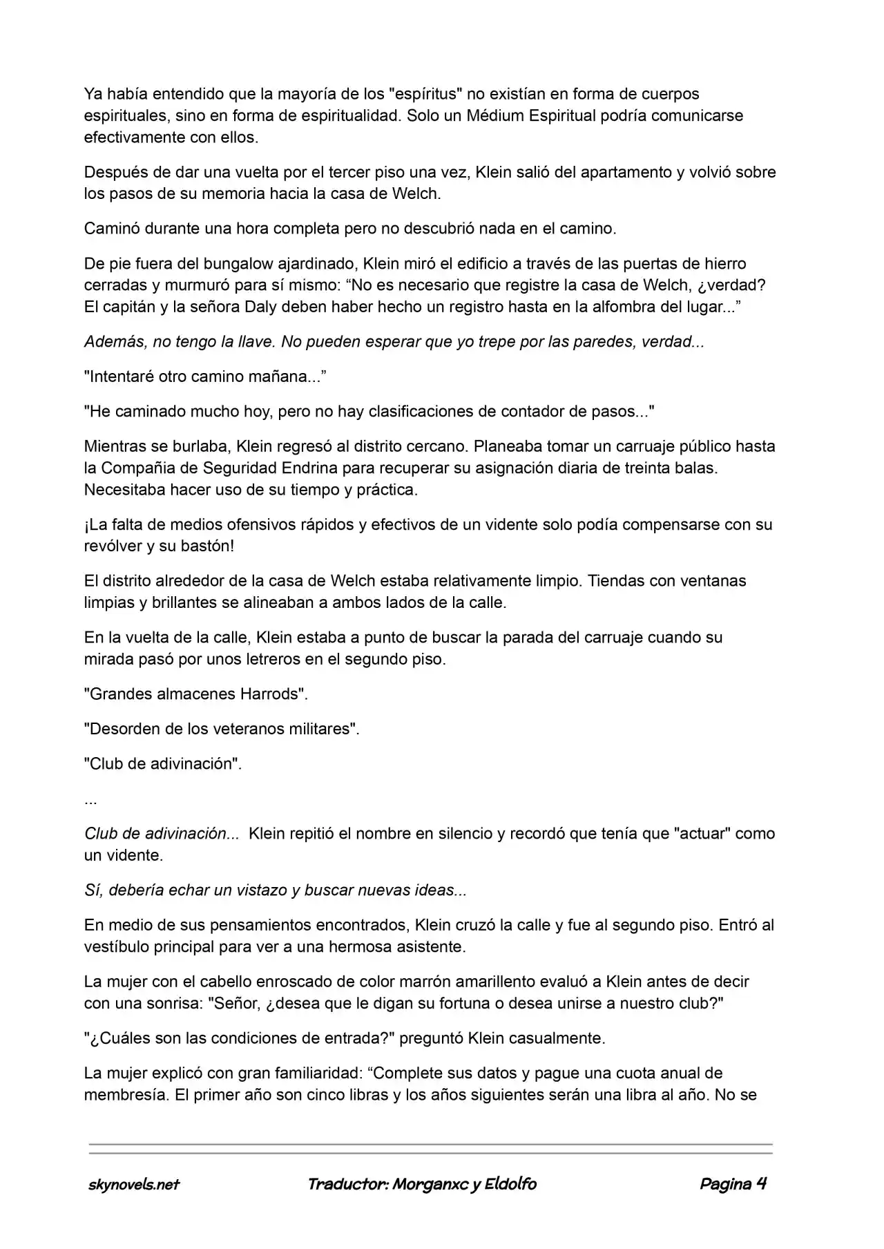 Lord Of The Mysteries (Novela) - Capítulo 37 - Página 4 - LectorTMOo