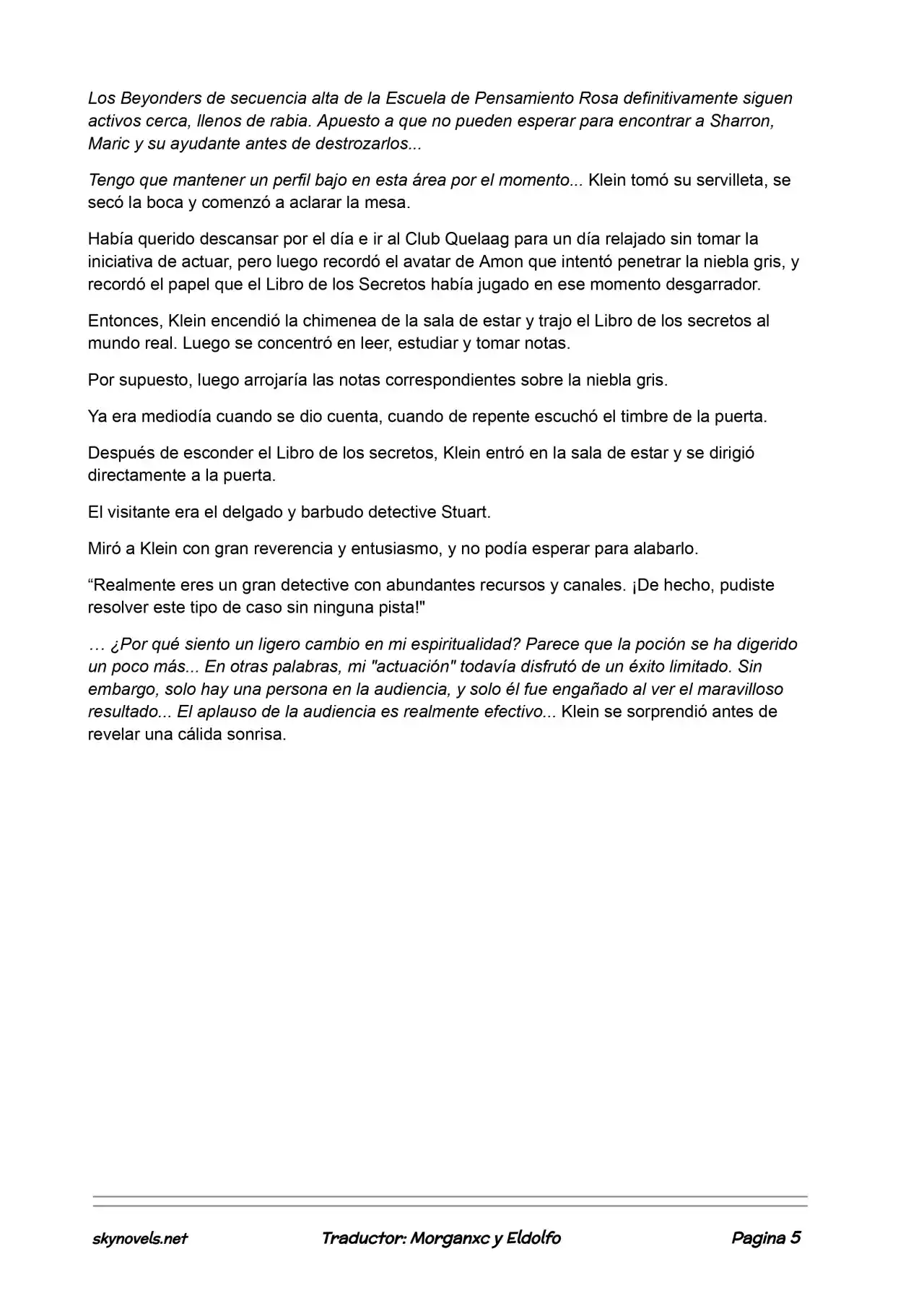 Lord Of The Mysteries (Novela) - Capítulo 370 - Página 5 - LectorTMOo