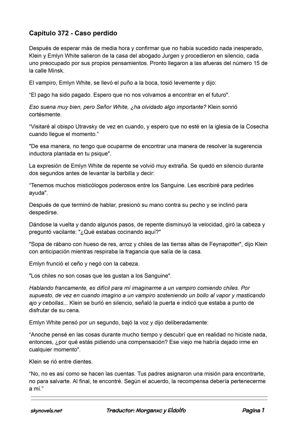 Lord Of The Mysteries (Novela) - Capítulo 372 - Página 1 - LectorTMOo