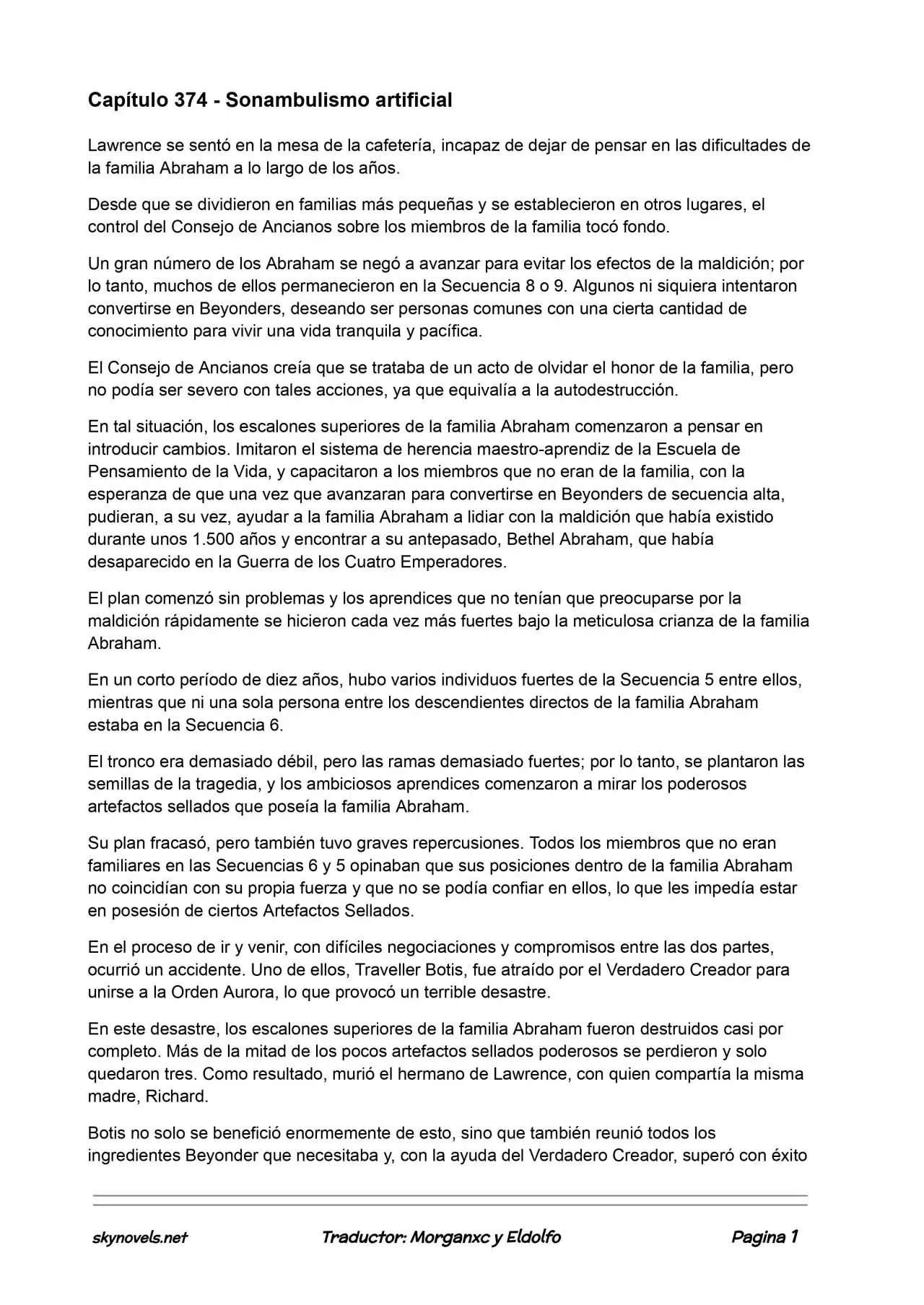Lord Of The Mysteries (Novela) - Capítulo 374 - Página 1 - LectorTMOo