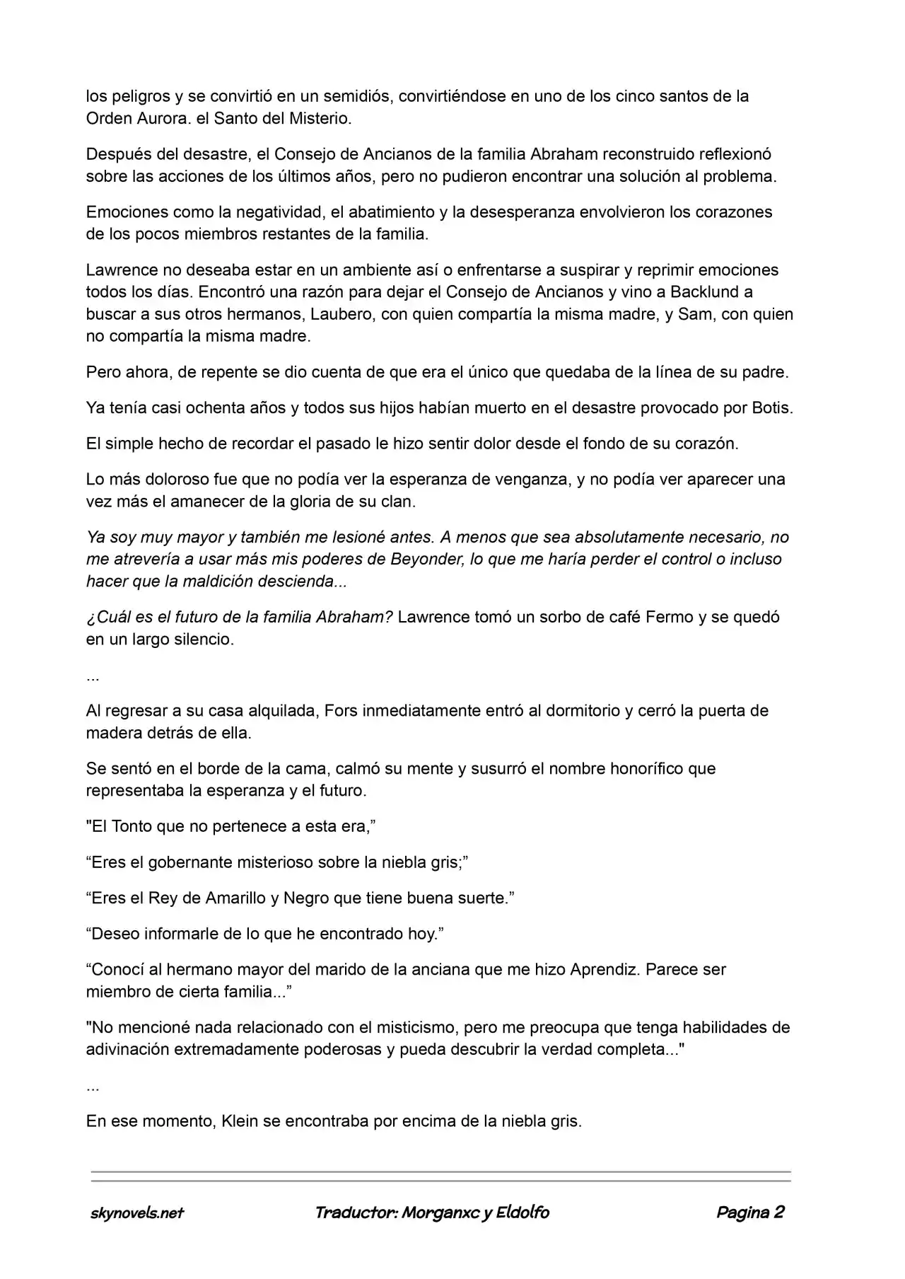 Lord Of The Mysteries (Novela) - Capítulo 374 - Página 2 - LectorTMOo