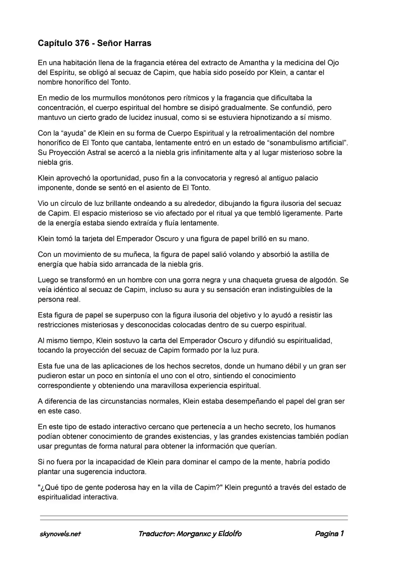 Lord Of The Mysteries (Novela) - Capítulo 376 - Página 1 - LectorTMOo