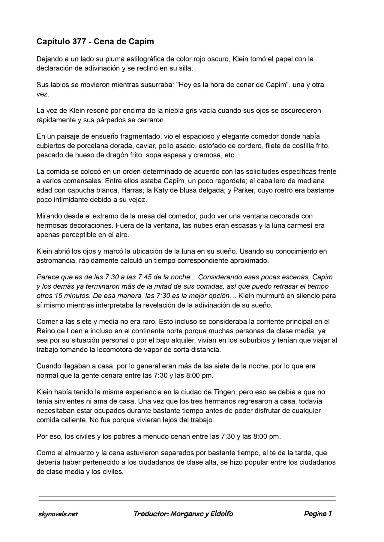 Lord Of The Mysteries (Novela) - Capítulo 377 - Página 1 - LectorTMOo