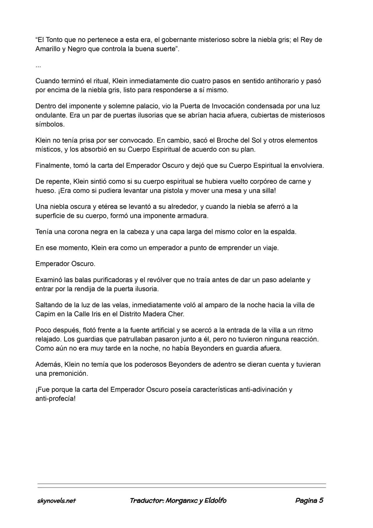 Lord Of The Mysteries (Novela) - Capítulo 377 - Página 5 - LectorTMOo