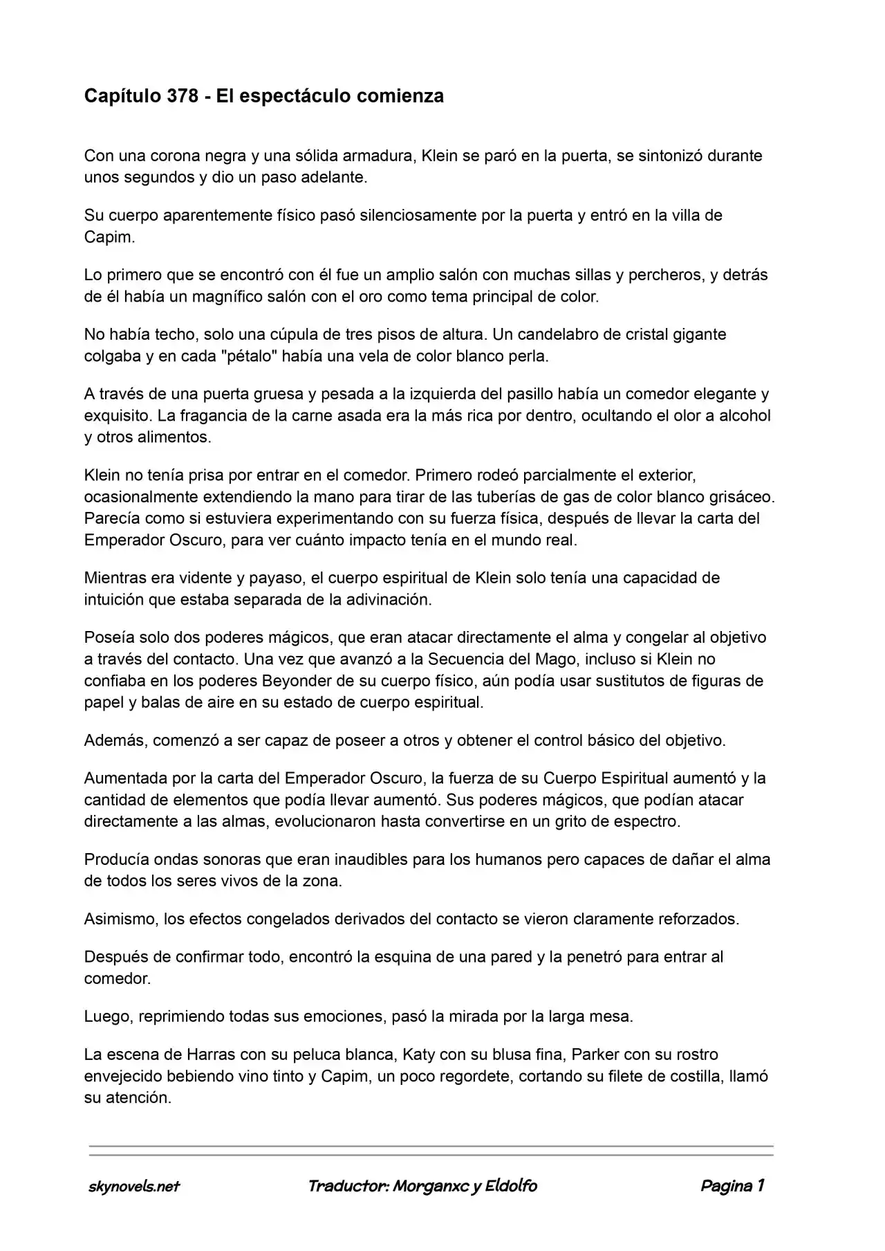 Lord Of The Mysteries (Novela) - Capítulo 378 - Página 1 - LectorTMOo