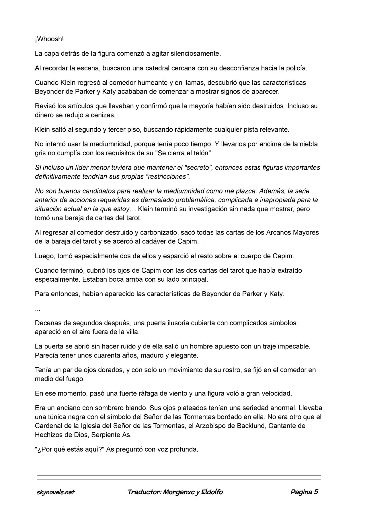 Lord Of The Mysteries (Novela) - Capítulo 380 - Página 5 - LectorTMOo