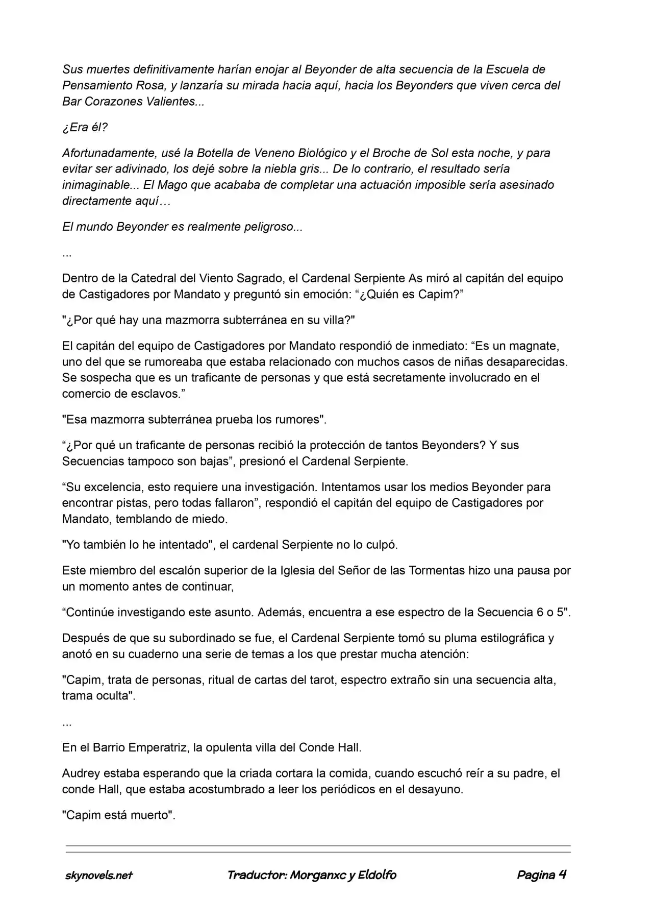 Lord Of The Mysteries (Novela) - Capítulo 382 - Página 4 - LectorTMOo