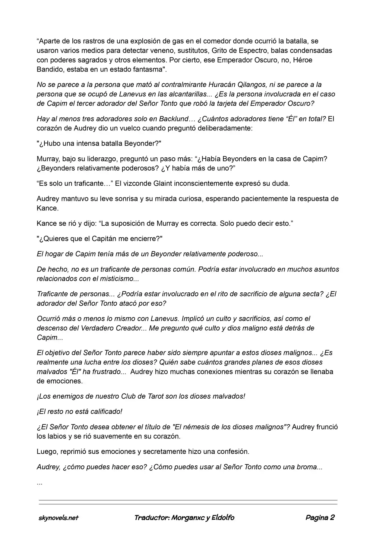Lord Of The Mysteries (Novela) - Capítulo 384 - Página 2 - LectorTMOo