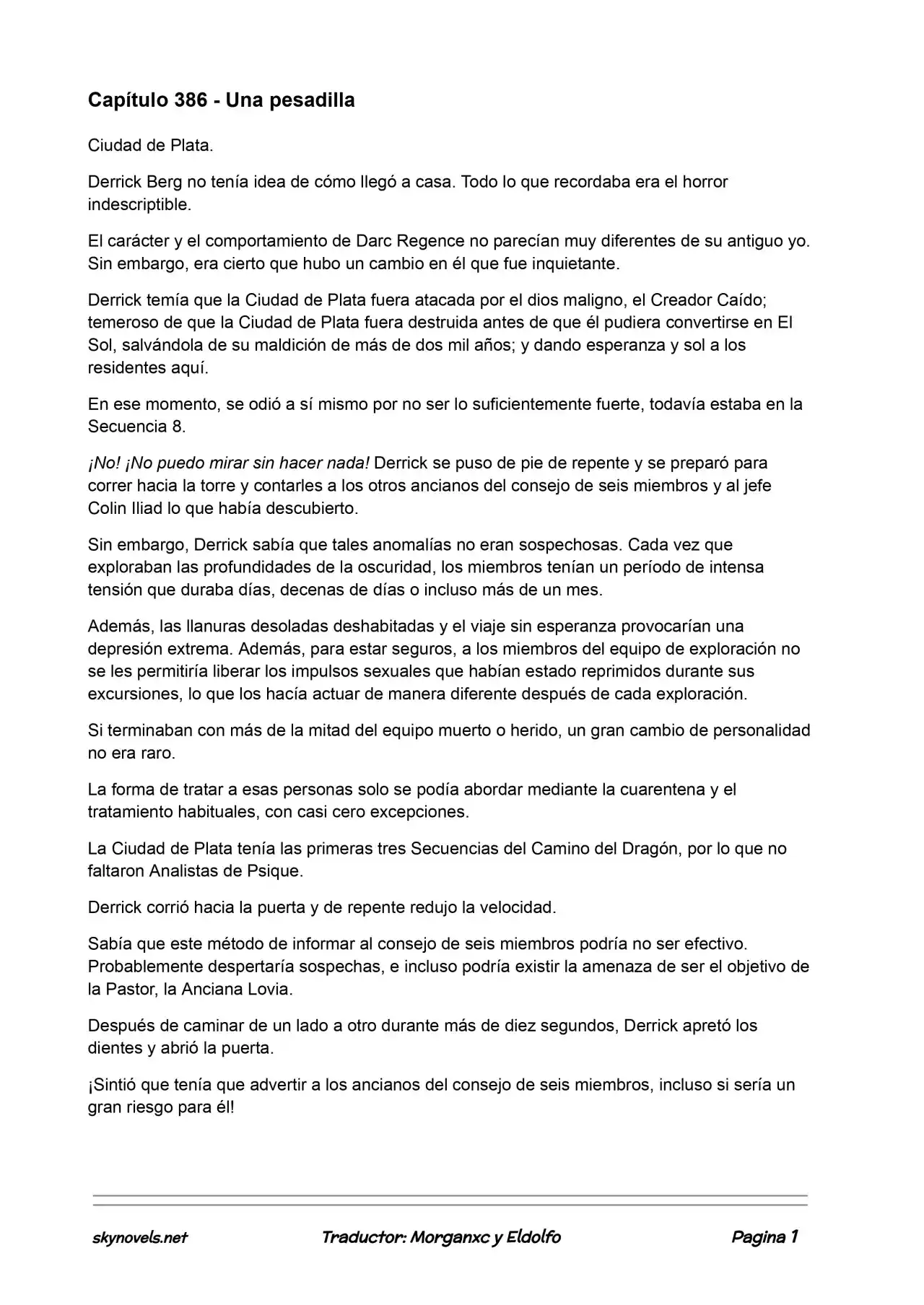 Lord Of The Mysteries (Novela) - Capítulo 386 - Página 1 - LectorTMOo