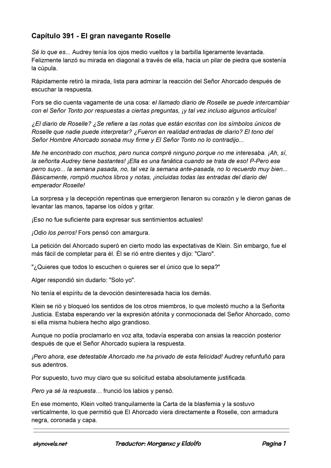 Lord Of The Mysteries (Novela) - Capítulo 391 - Página 1 - LectorTMOo