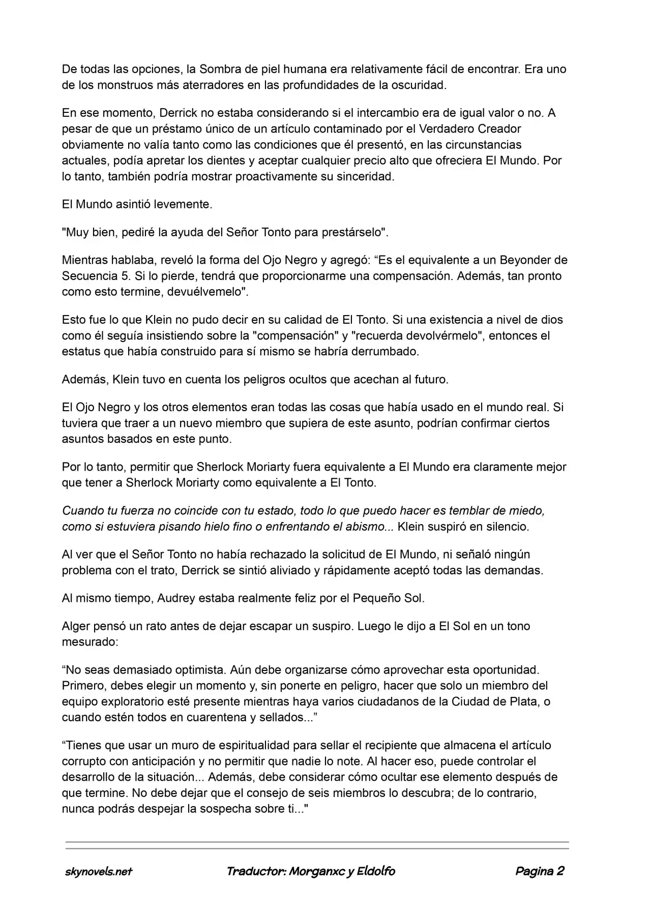 Lord Of The Mysteries (Novela) - Capítulo 394 - Página 2 - LectorTMOo