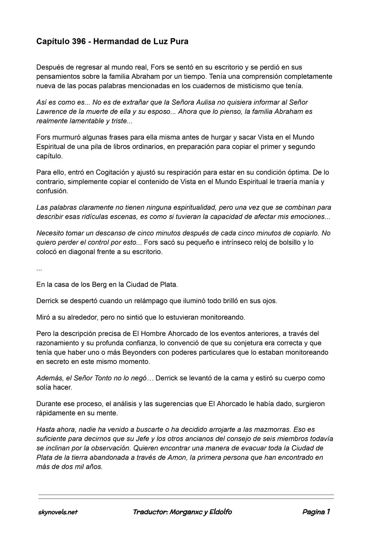 Lord Of The Mysteries (Novela) - Capítulo 396 - Página 1 - LectorTMOo