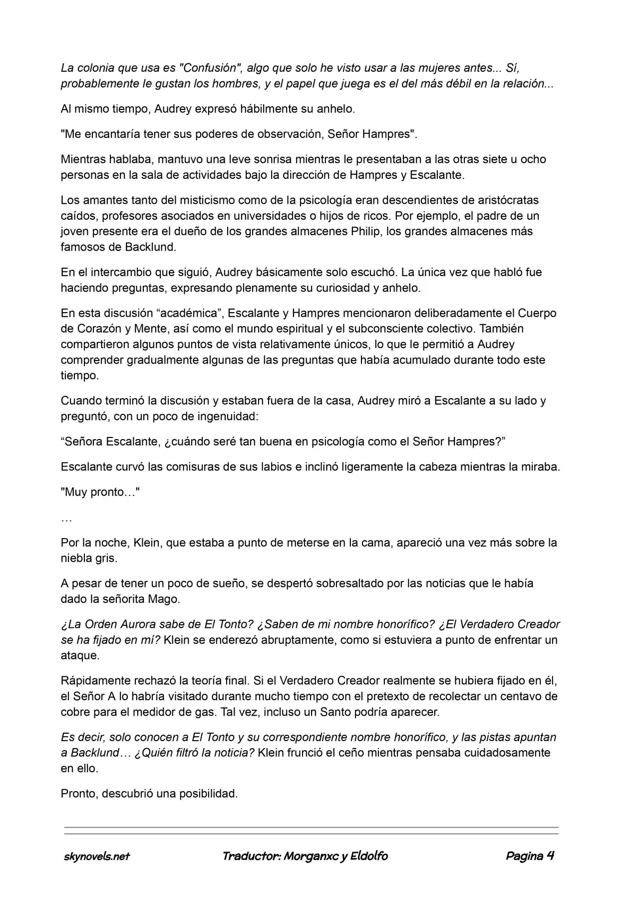 Lord Of The Mysteries (Novela) - Capítulo 405 - Página 4 - LectorTMOo
