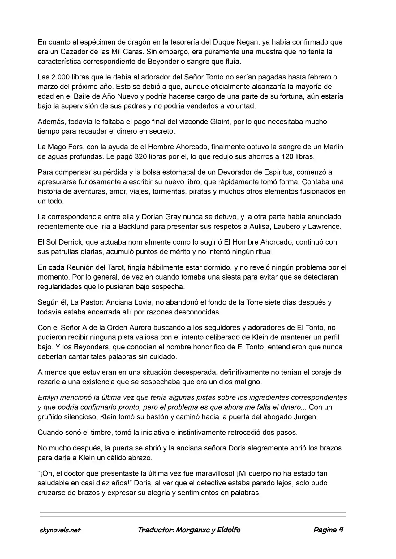 Lord Of The Mysteries (Novela) - Capítulo 409 - Página 4 - LectorTMOo