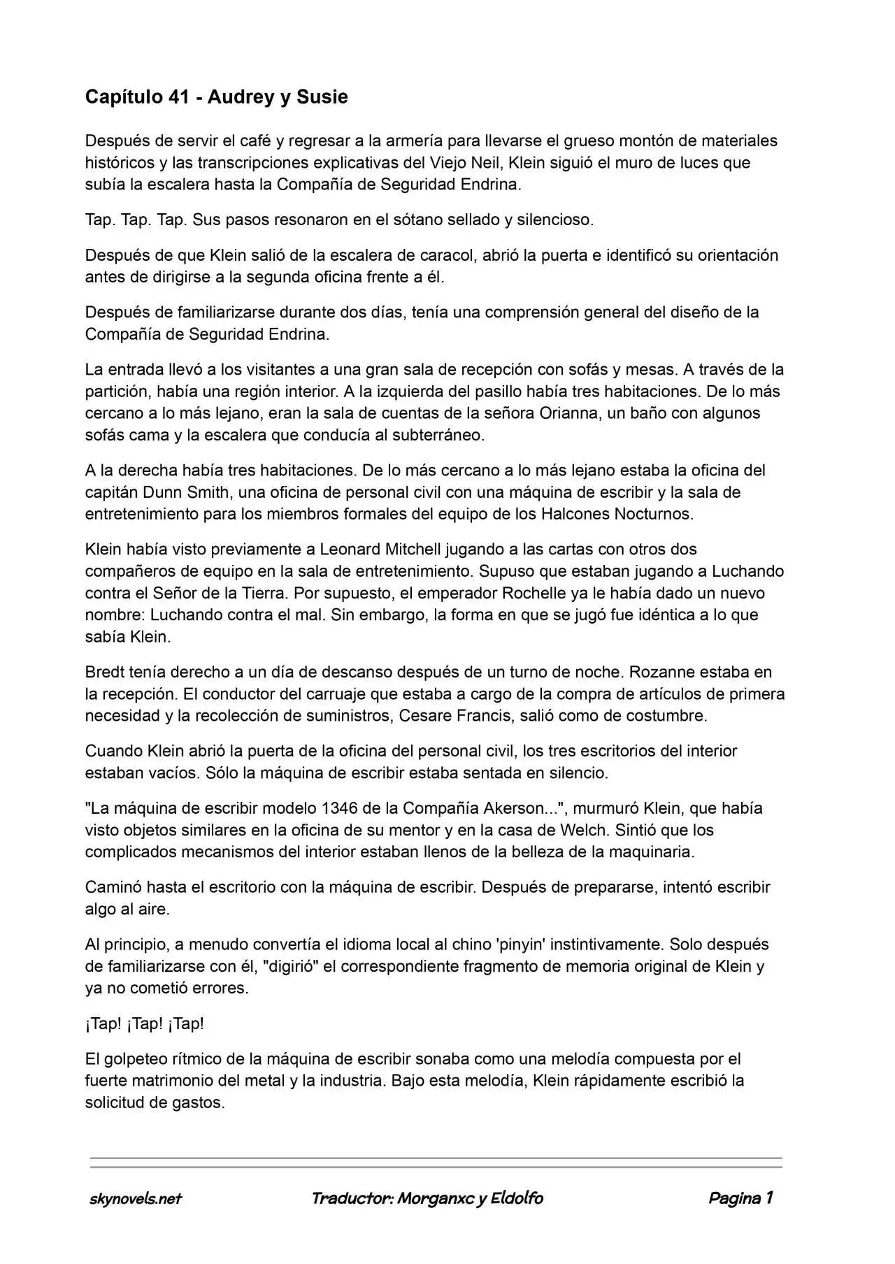 Lord Of The Mysteries (Novela) - Capítulo 41 - Página 1 - LectorTMOo