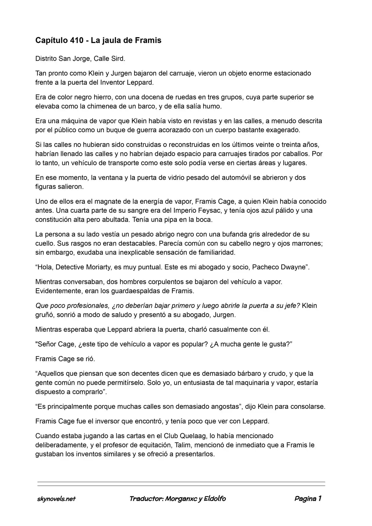 Lord Of The Mysteries (Novela) - Capítulo 410 - Página 1 - LectorTMOo