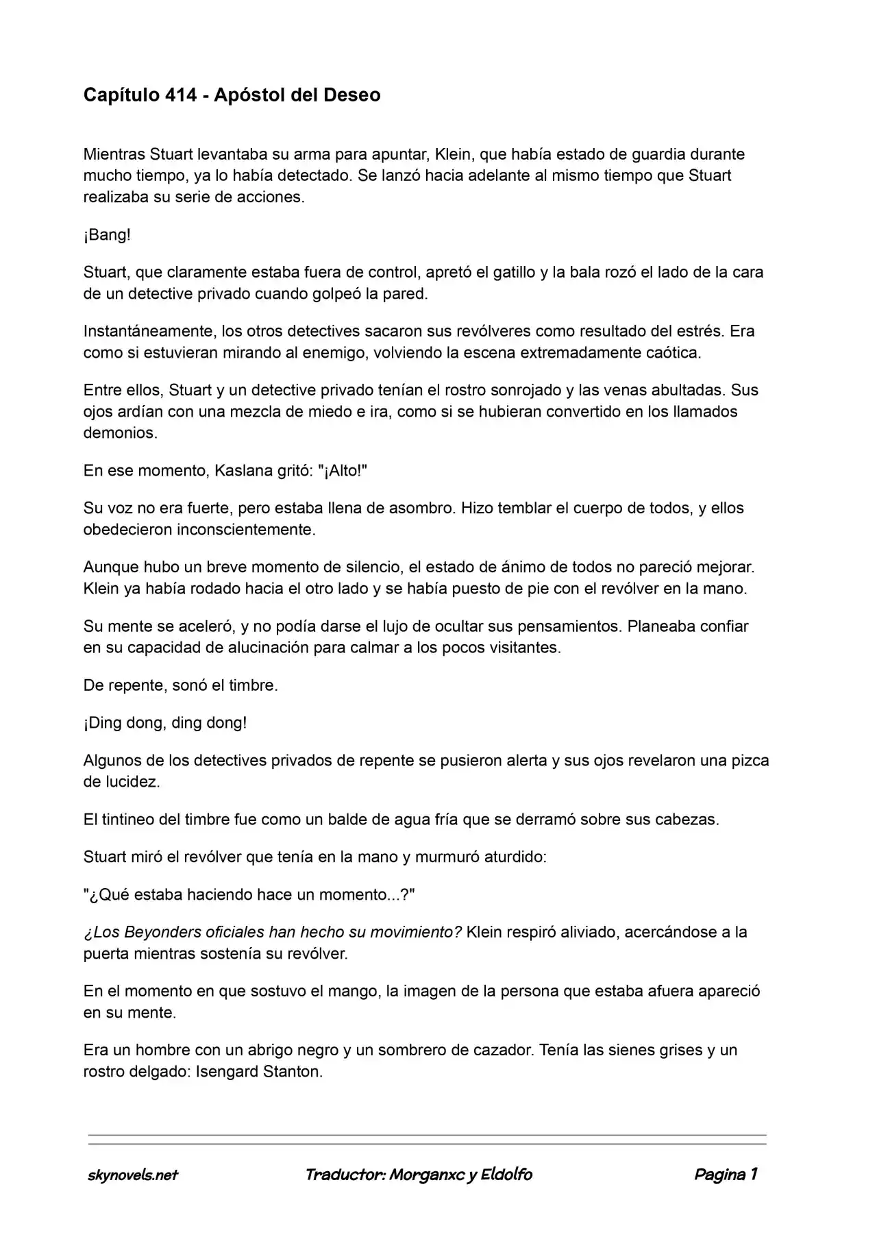 Lord Of The Mysteries (Novela) - Capítulo 414 - Página 1 - LectorTMOo