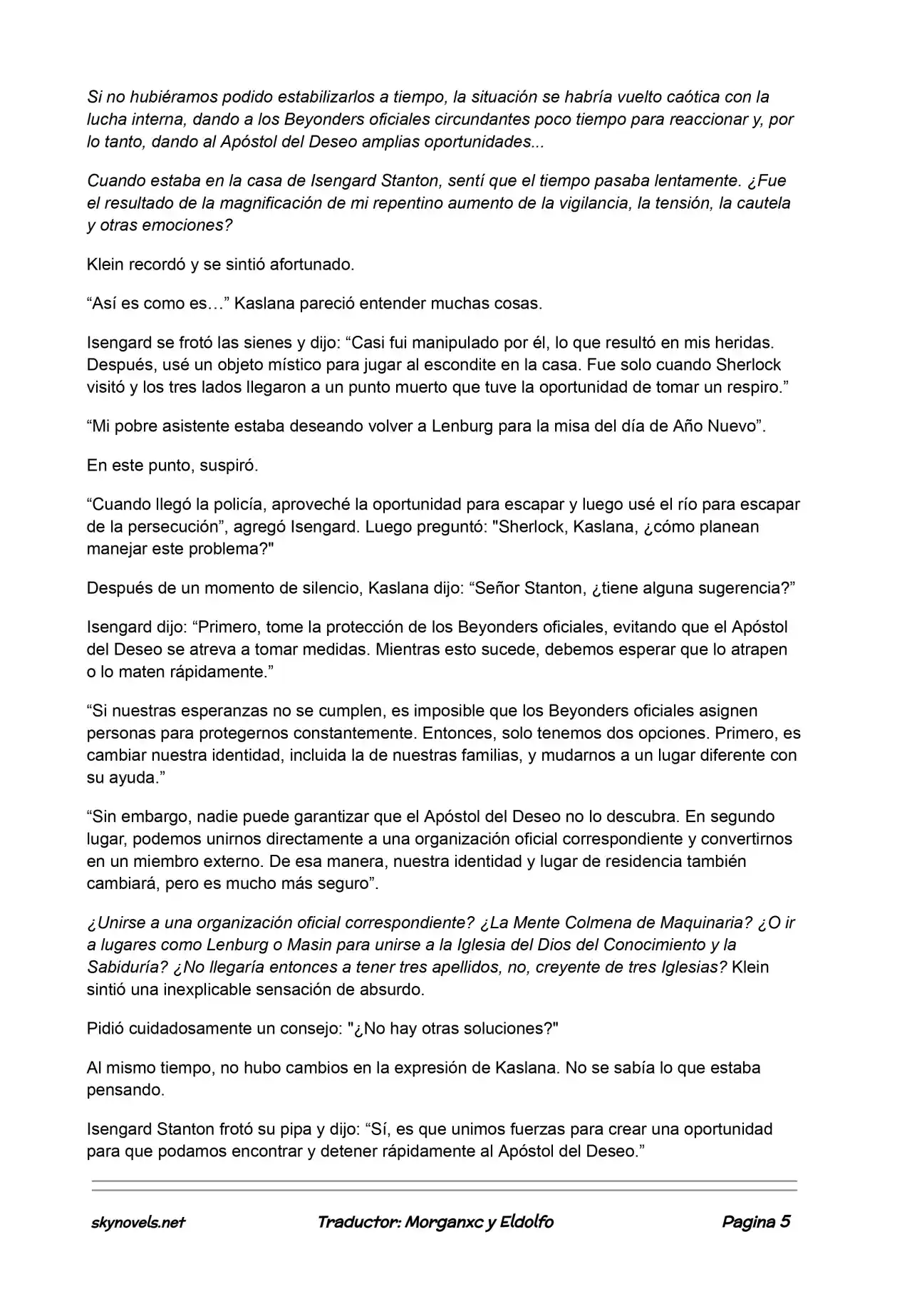 Lord Of The Mysteries (Novela) - Capítulo 414 - Página 5 - LectorTMOo
