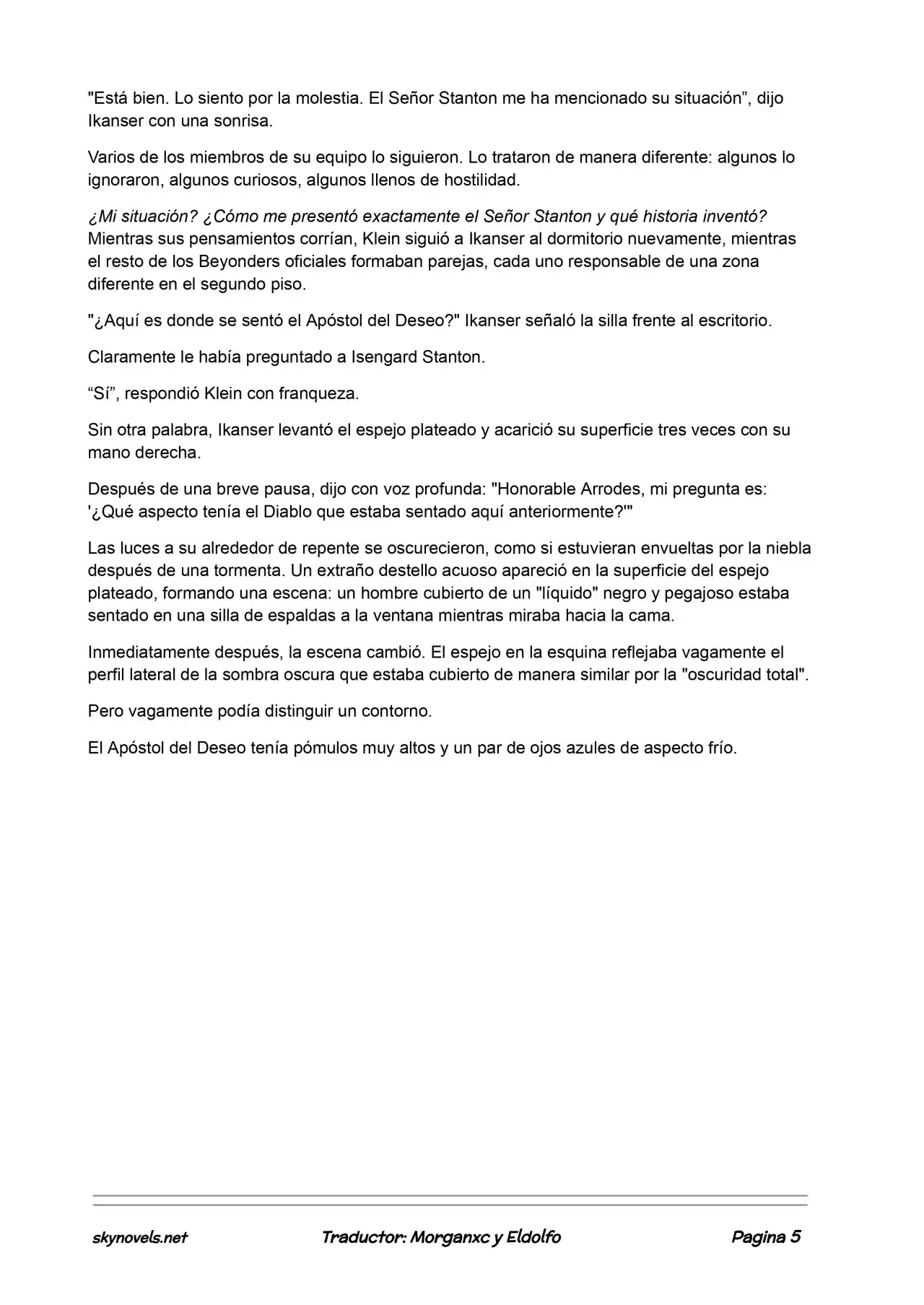 Lord Of The Mysteries (Novela) - Capítulo 416 - Página 5 - LectorTMOo