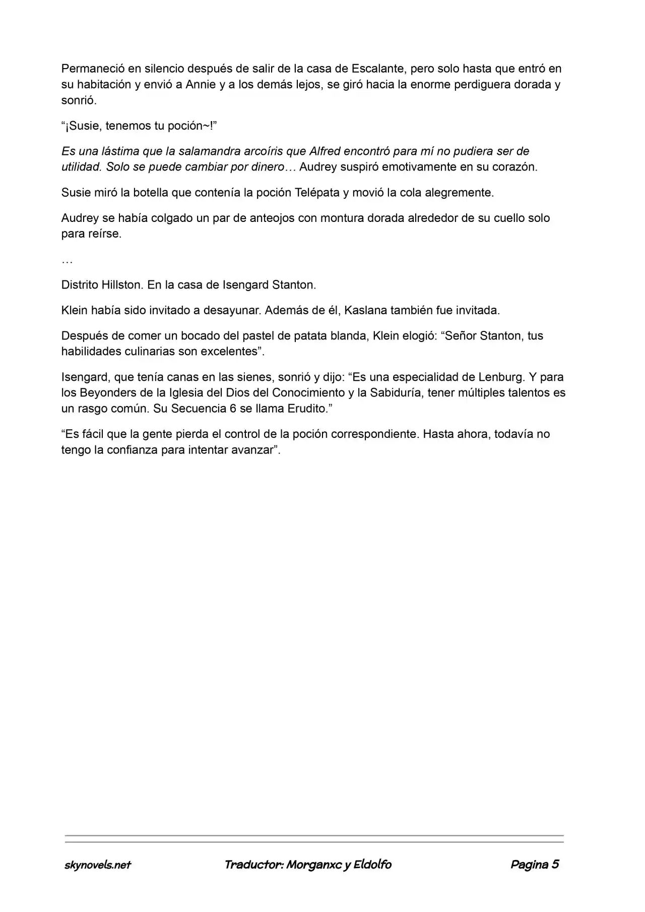Lord Of The Mysteries (Novela) - Capítulo 418 - Página 5 - LectorTMOo