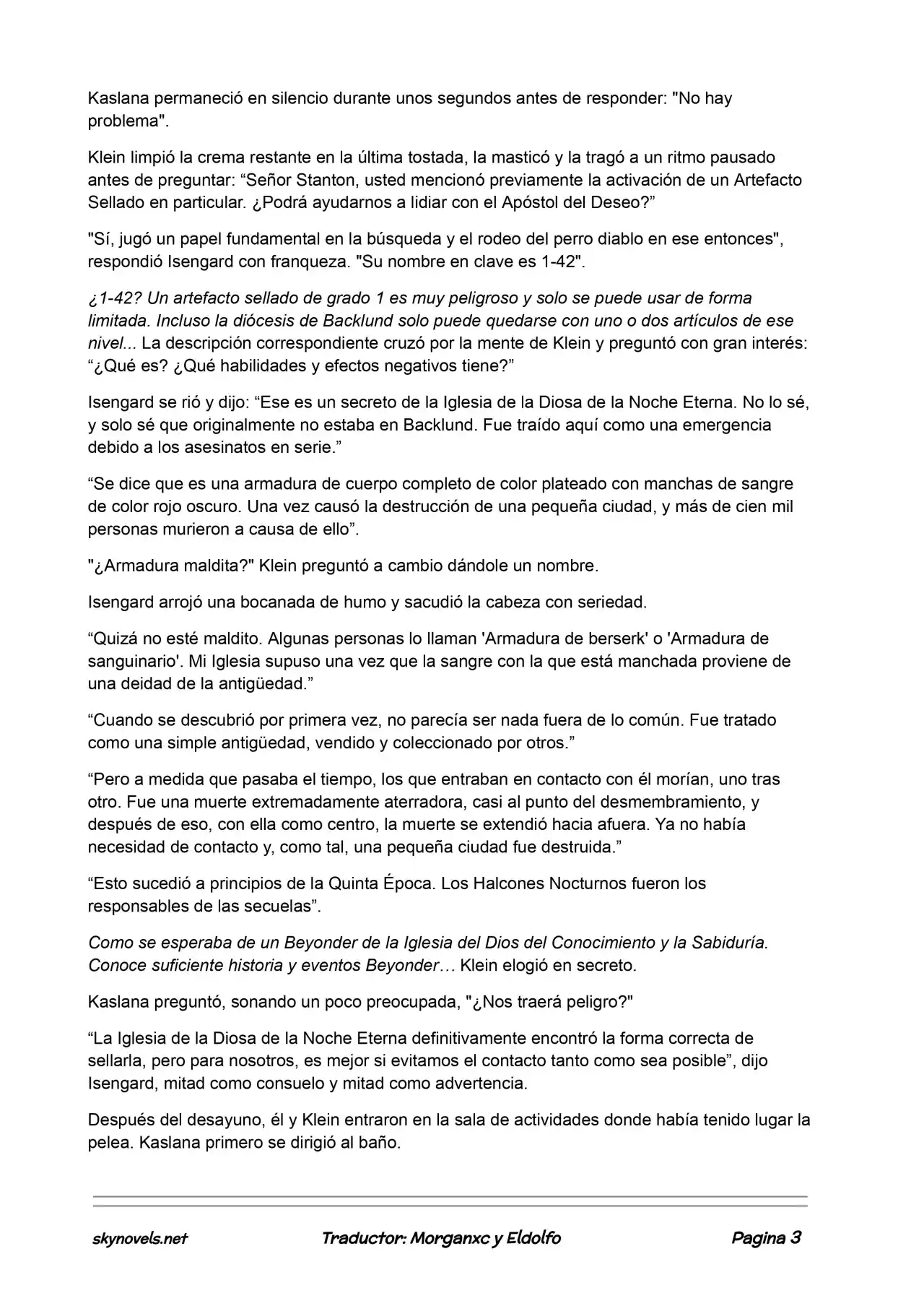 Lord Of The Mysteries (Novela) - Capítulo 419 - Página 3 - LectorTMOo